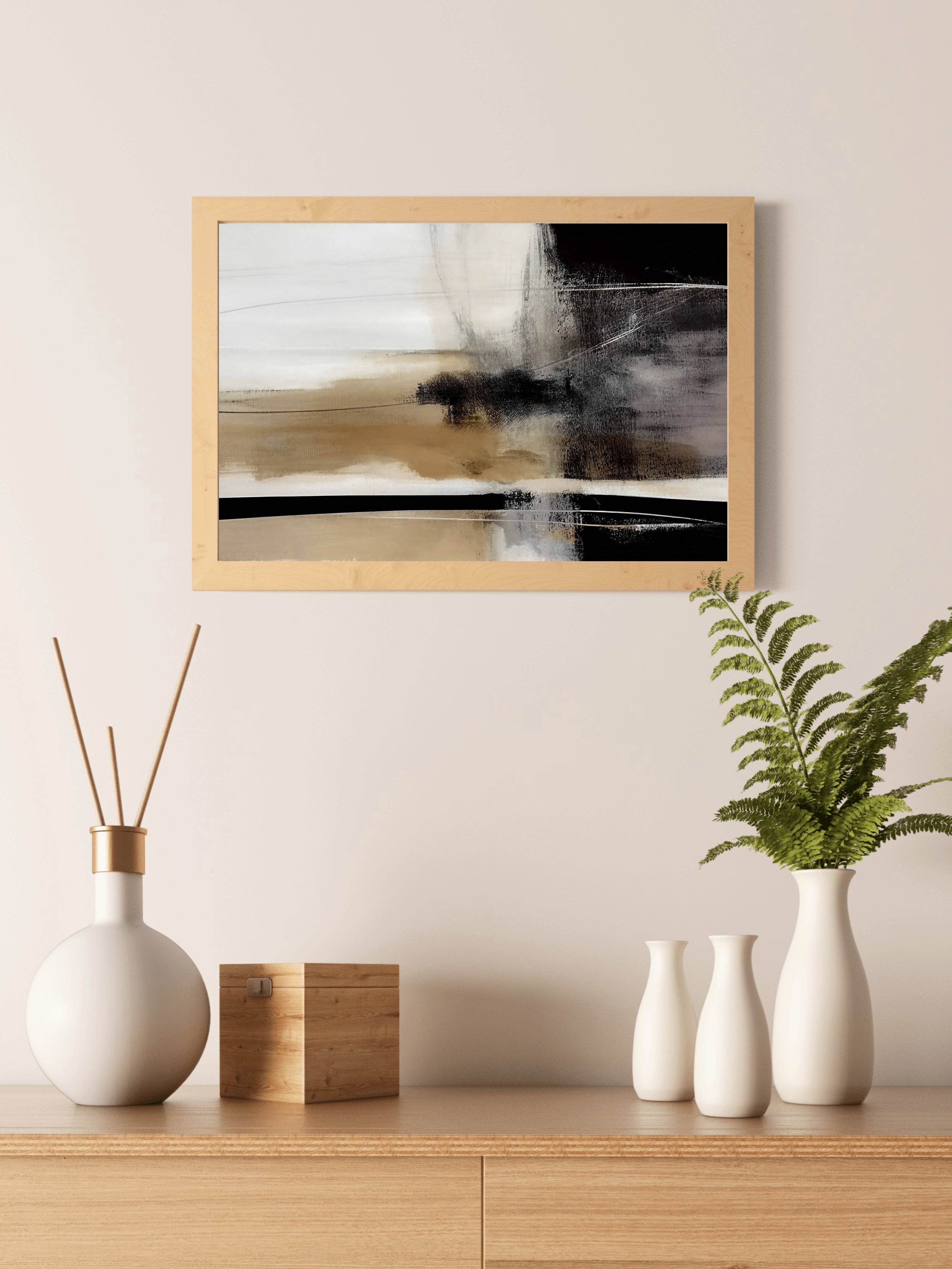 Artistic Desert Illustration Abstract Wall Art - beink online art store