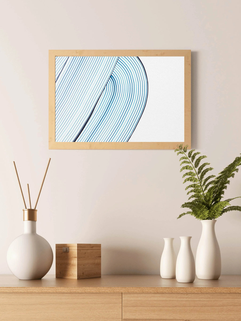 Cool Blue Texture Background Abstract Wall Art - beink online art store