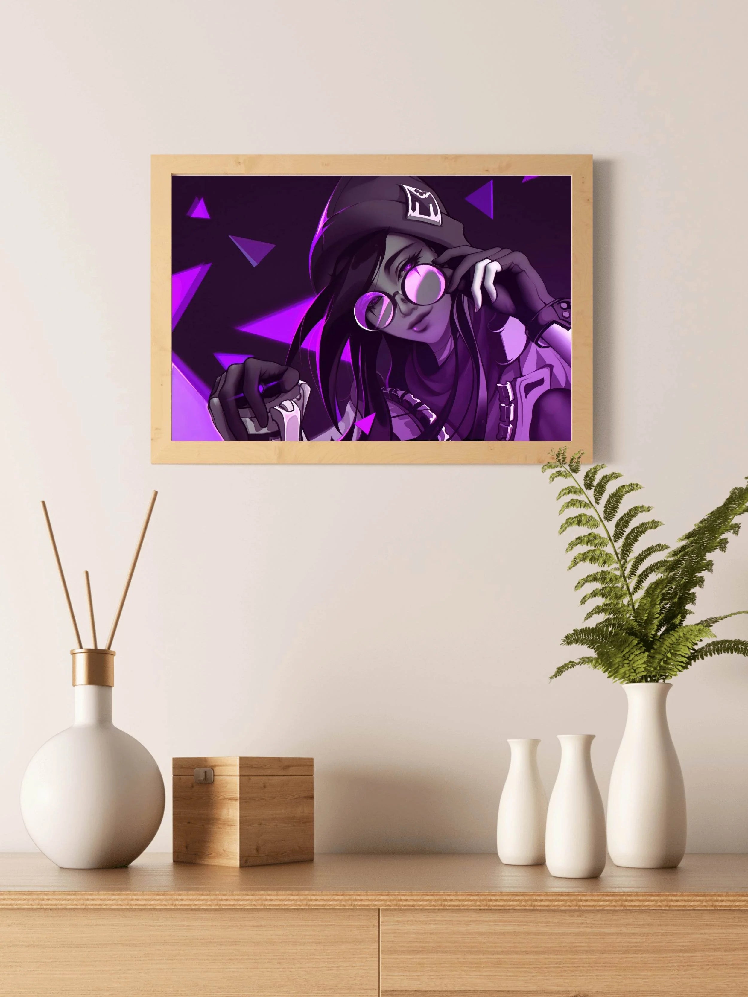 Valorant Killjoy Purple Gaming Wall Art - beink online art store