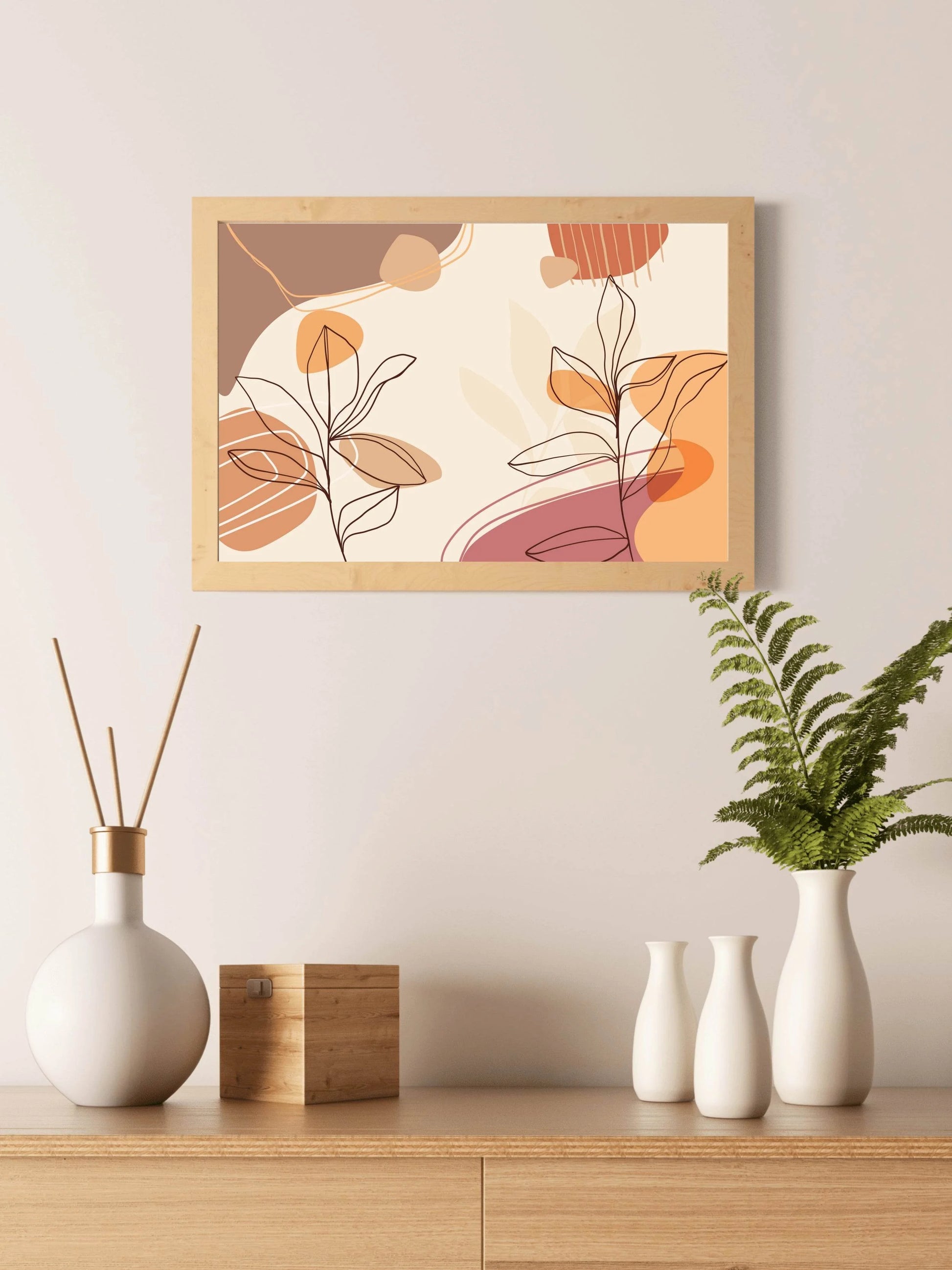 Flower Branch of Silene Virginica Wall Art - beink online art store