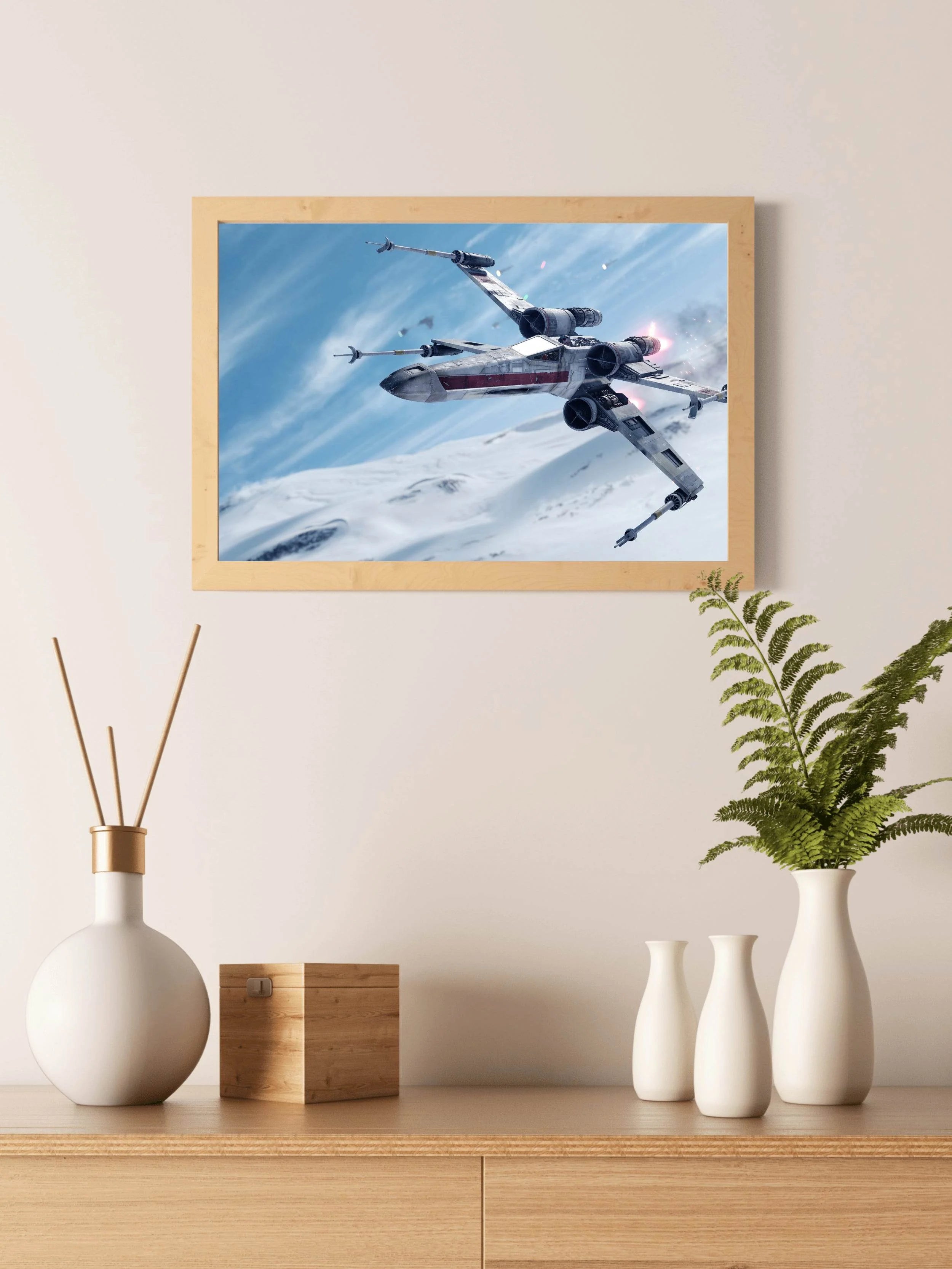 Star Wars X-Wing Fighter Gaming Wall Art - beink online art store