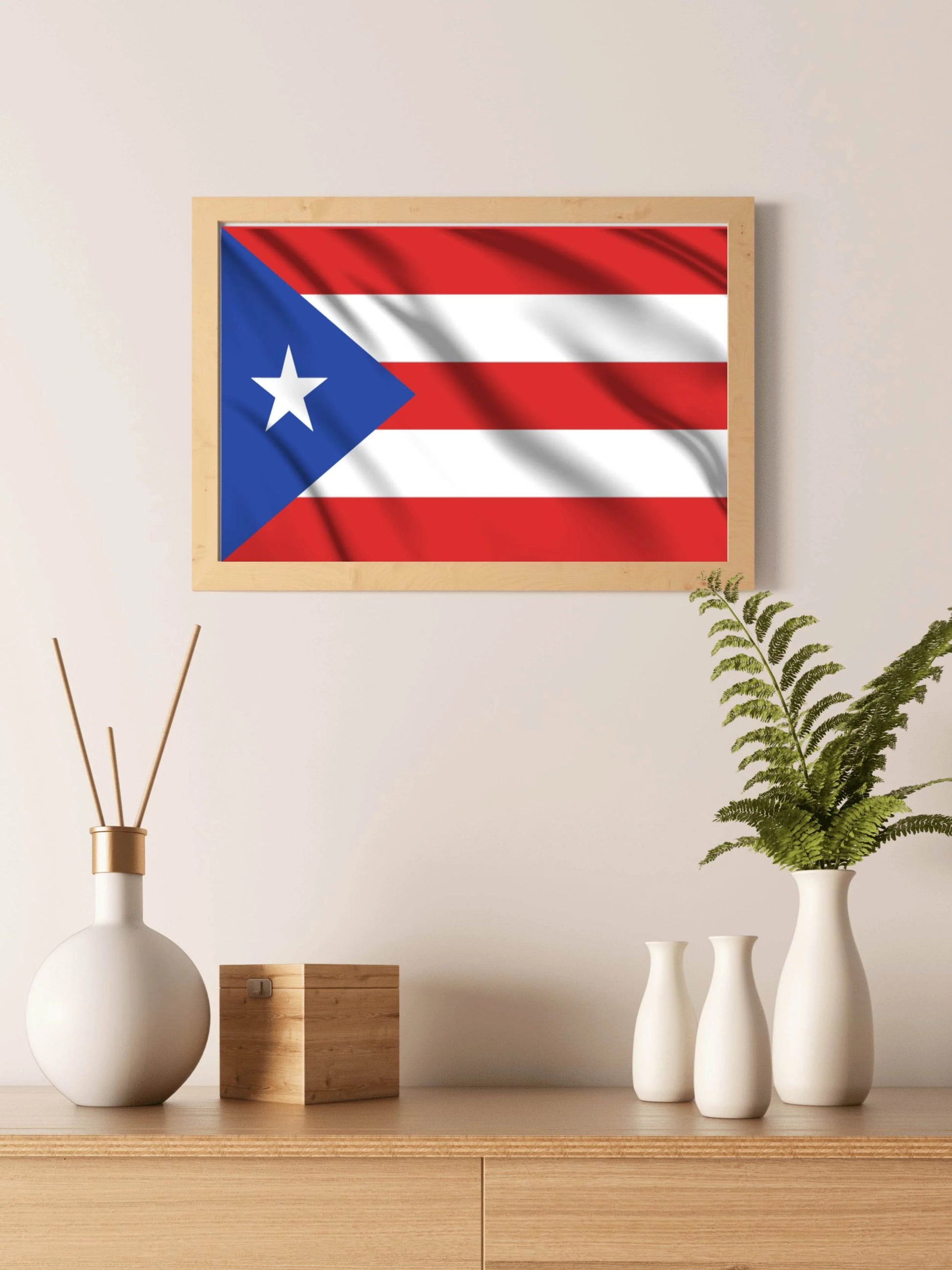 Puerto Rico National Flag Wall Art - beink online art store