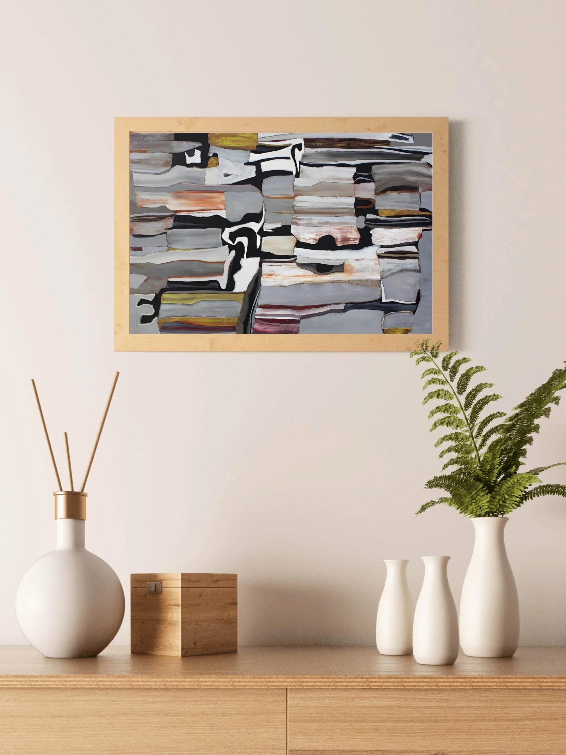 Layered Landscape- Sense of Depth and Texture Wall Art - beink online art store
