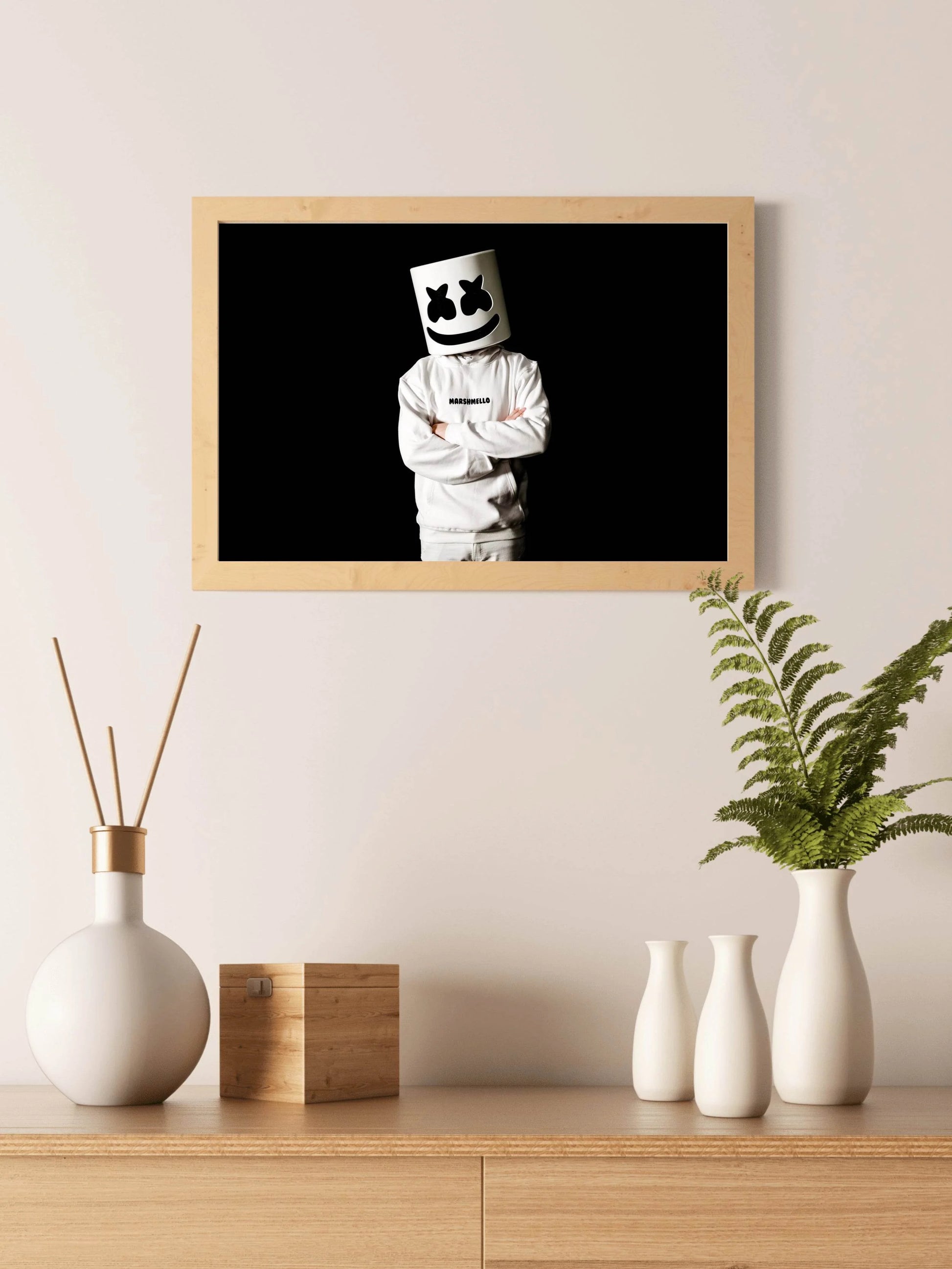 Marshmello Black & White Wall Art - beink online art store