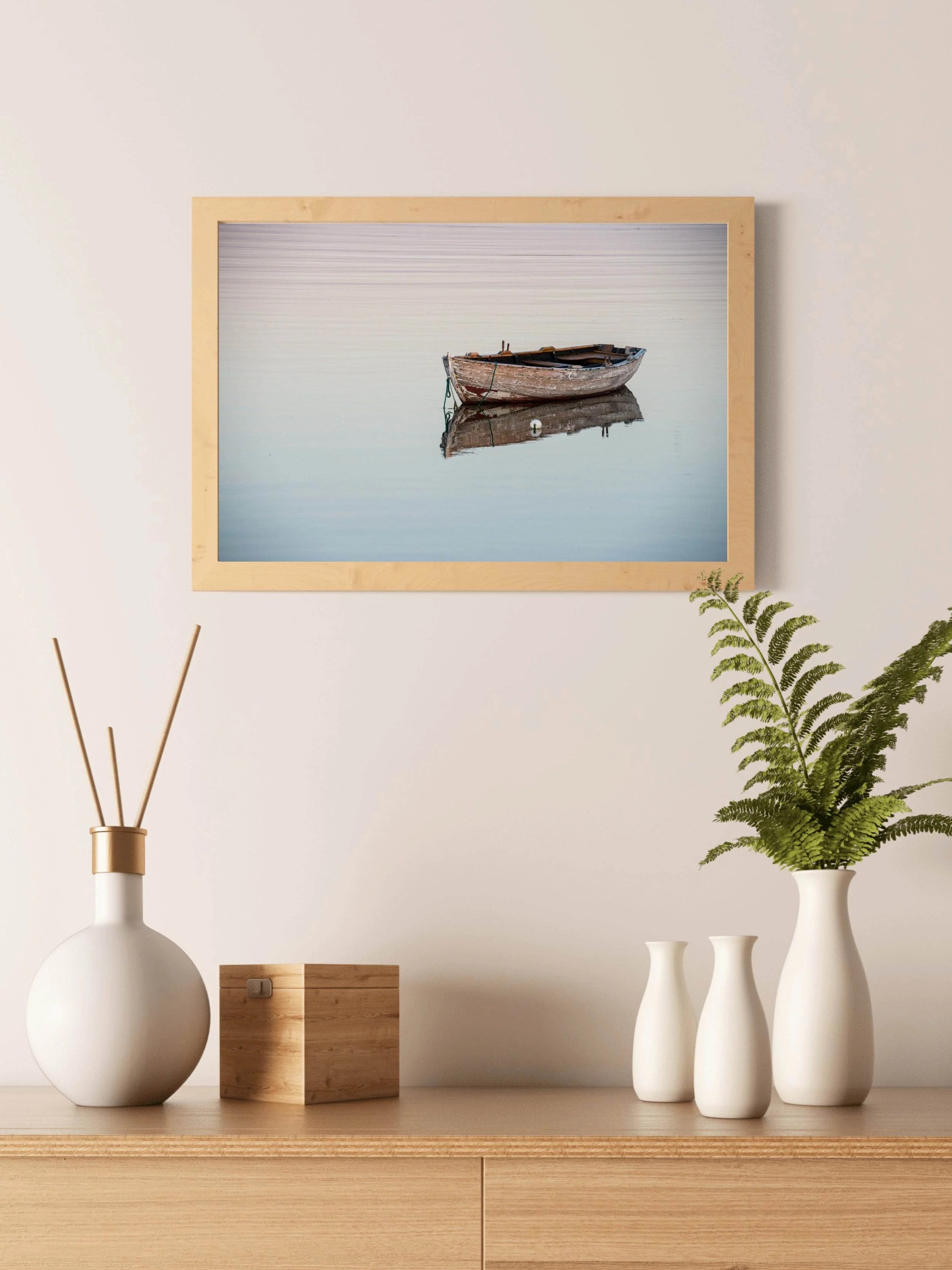 Broken Boat in The Water Wall Art - beink online art store