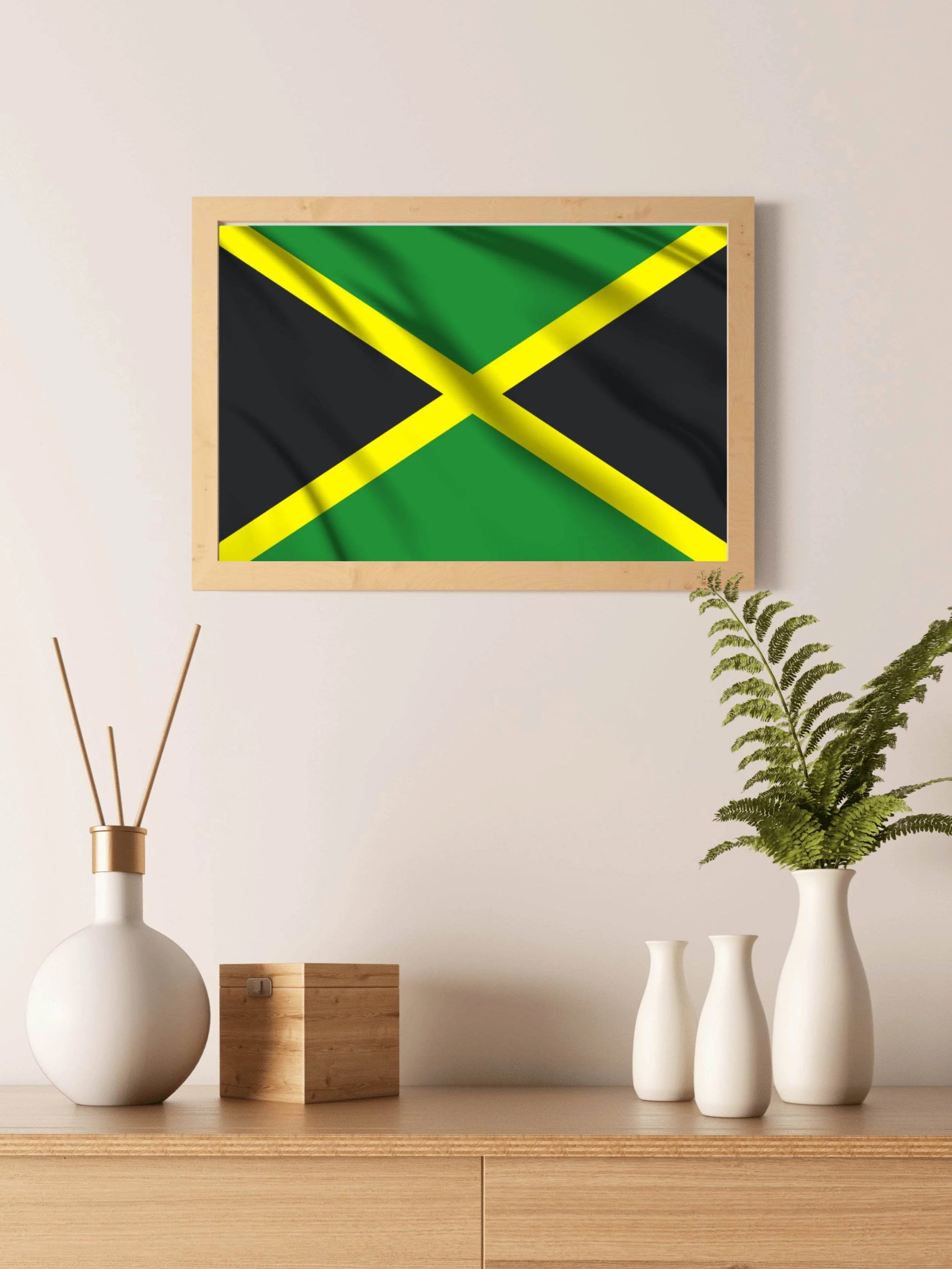 Jamaica National Flag Wall Art - beink online art store