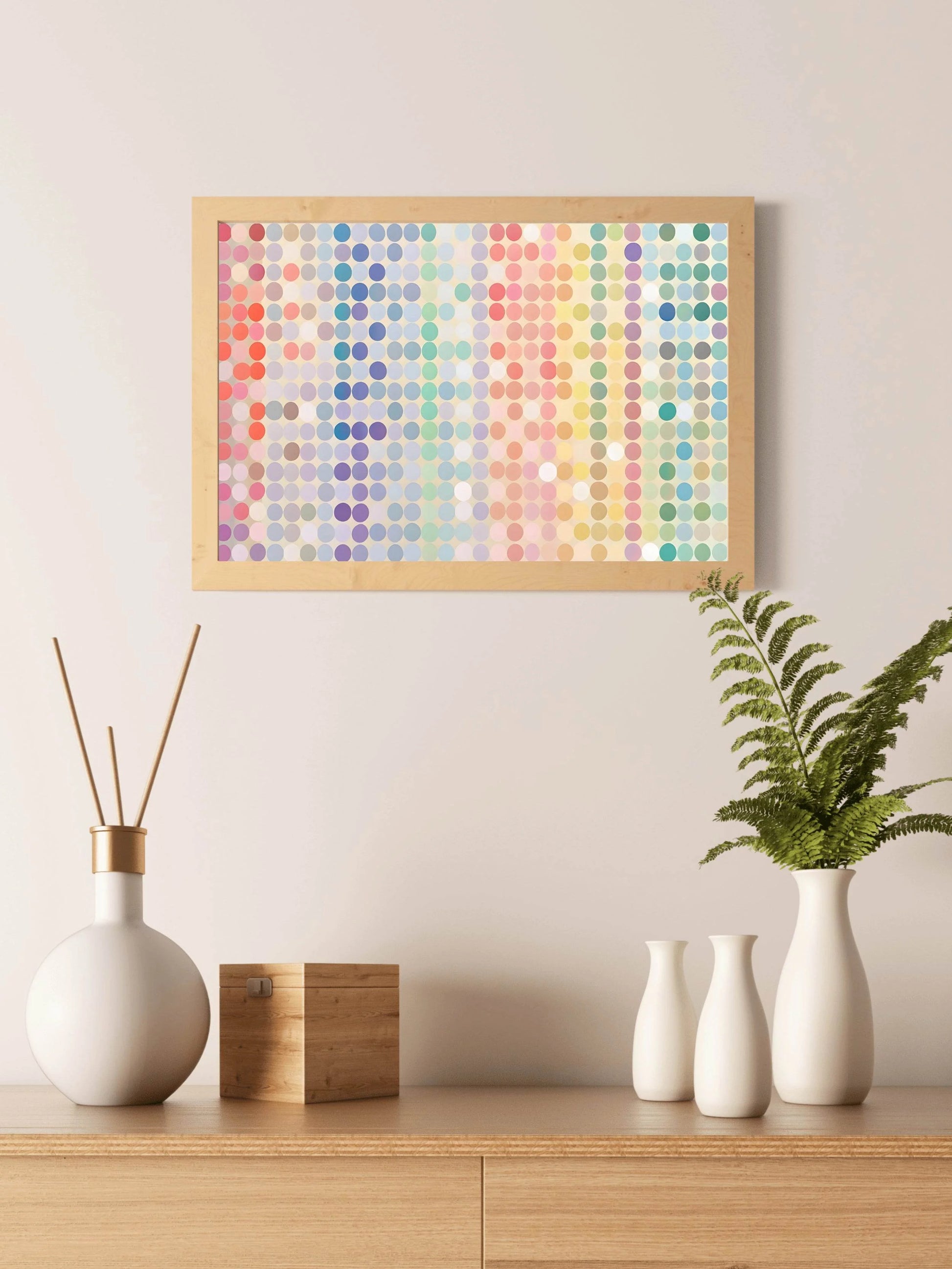 Pastel Color Circle Abstract Wallpaper - beink online art store