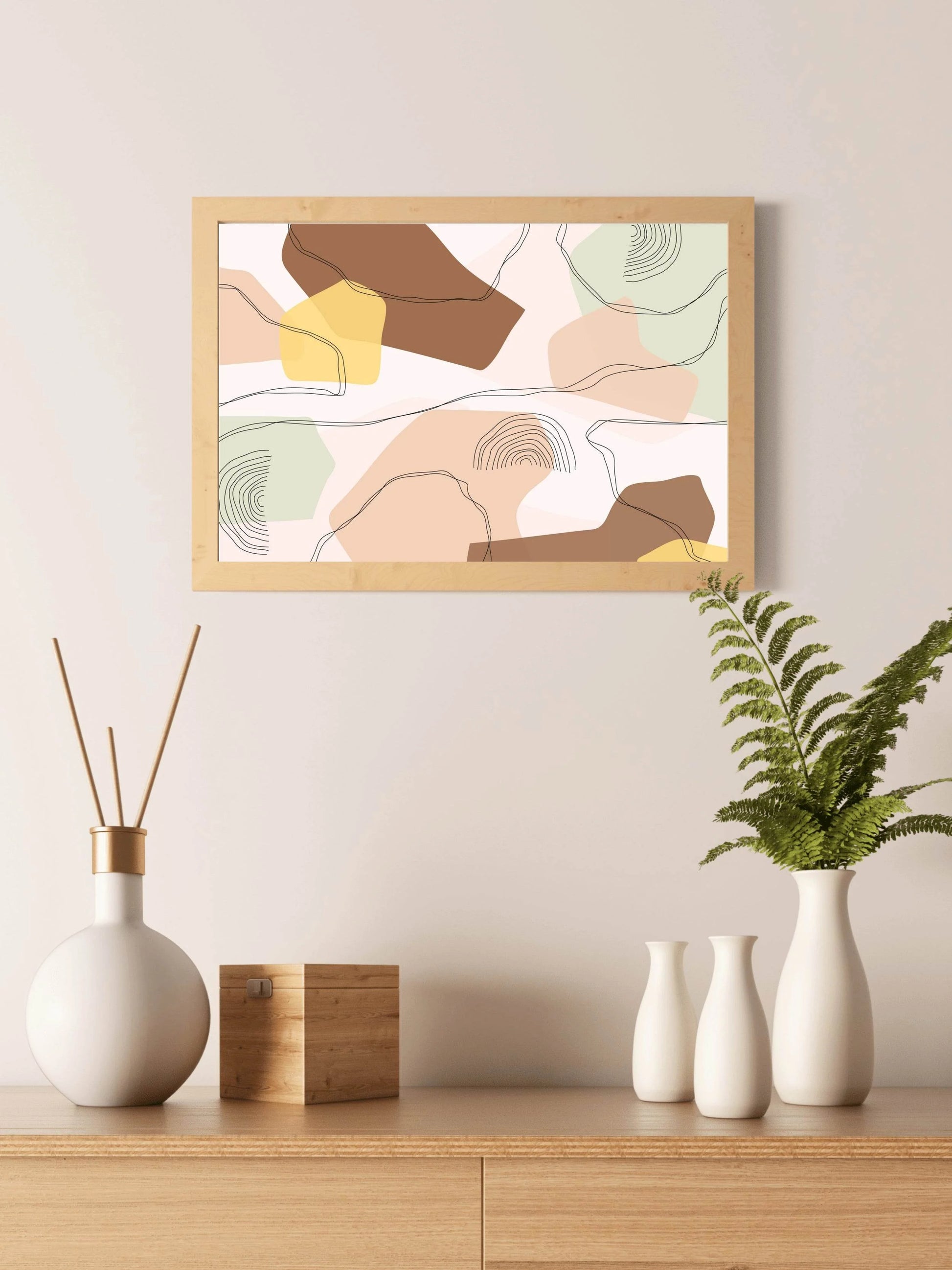 Color Design of Irregular Lines Wall Art - beink online art store