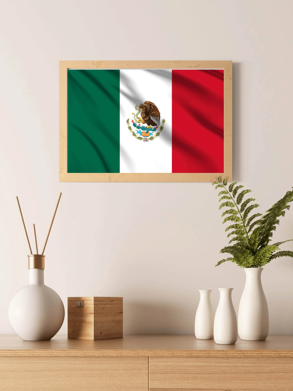 Mexico National Flag Wall Art - beink online art store