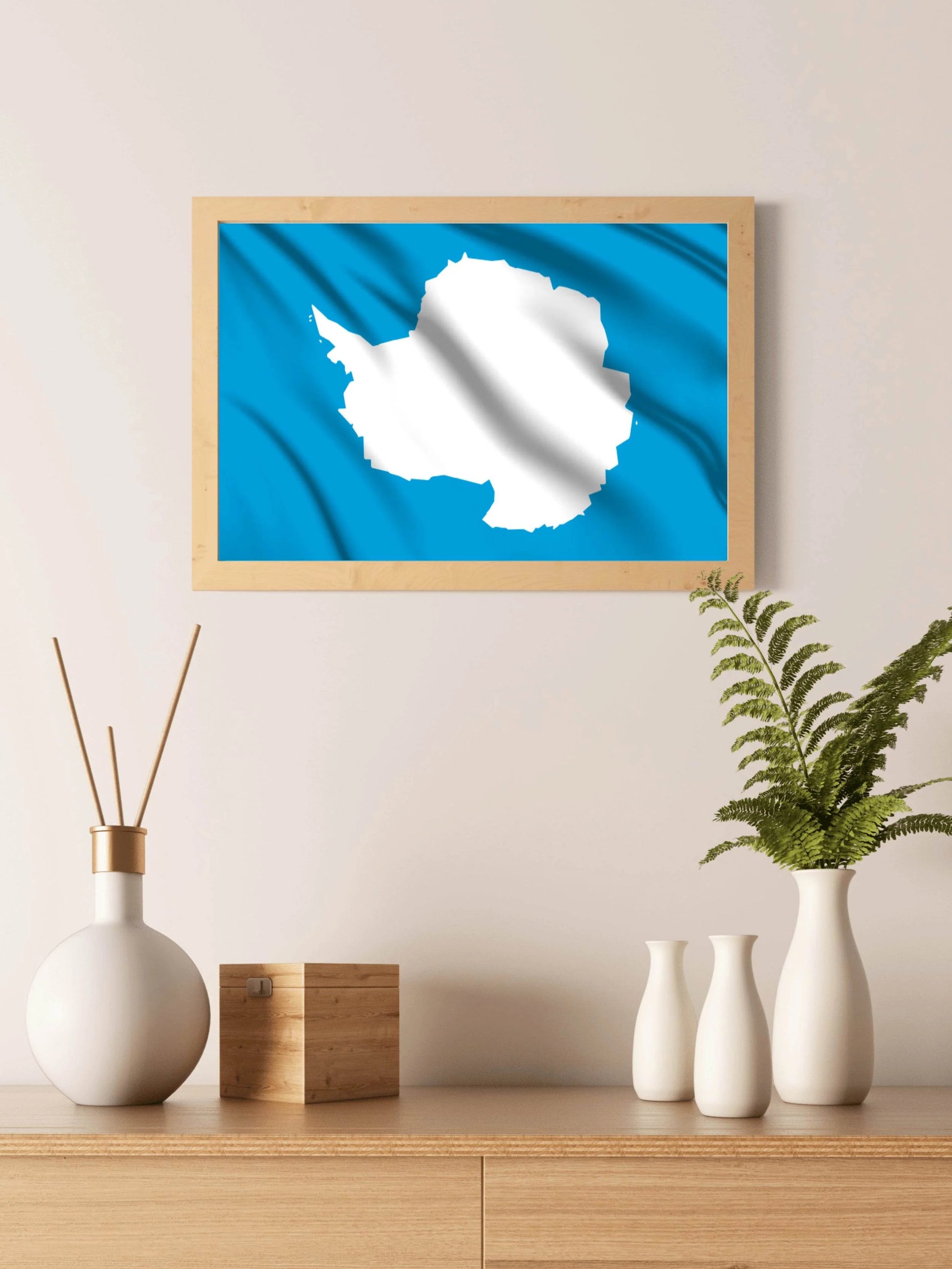 Antarctica National Flag Wall Art - beink online art store