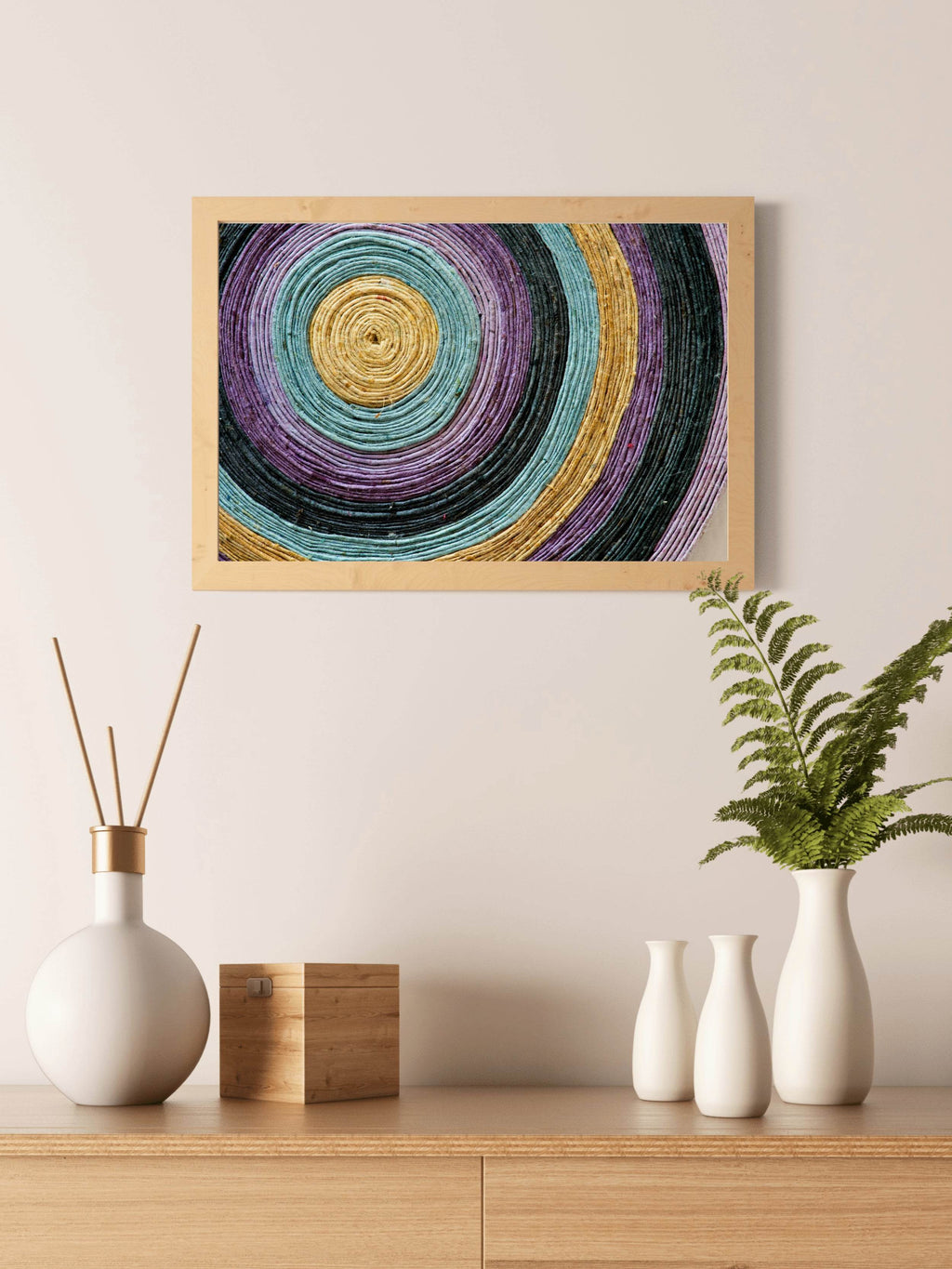 Multicolor Ropes Painting Abstract Wall Art - beink online art store