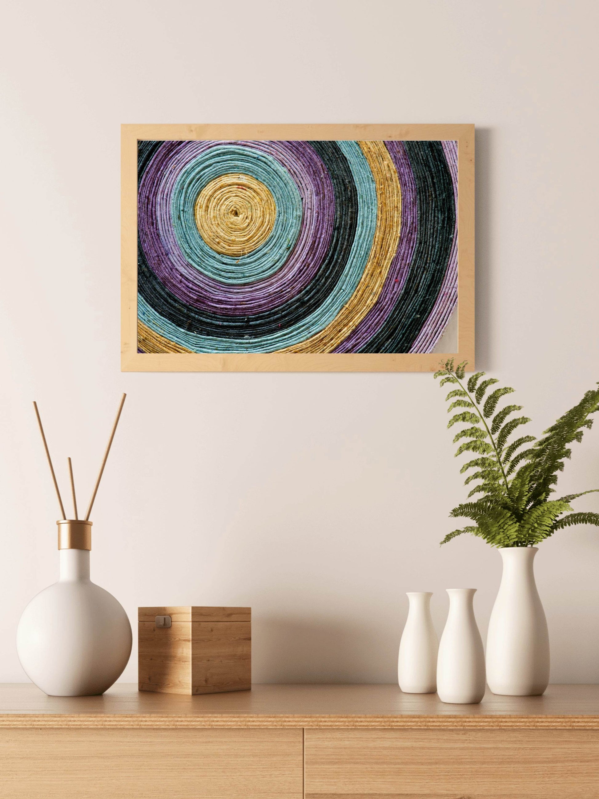 Multicolor Ropes Painting Abstract Wall Art - beink online art store