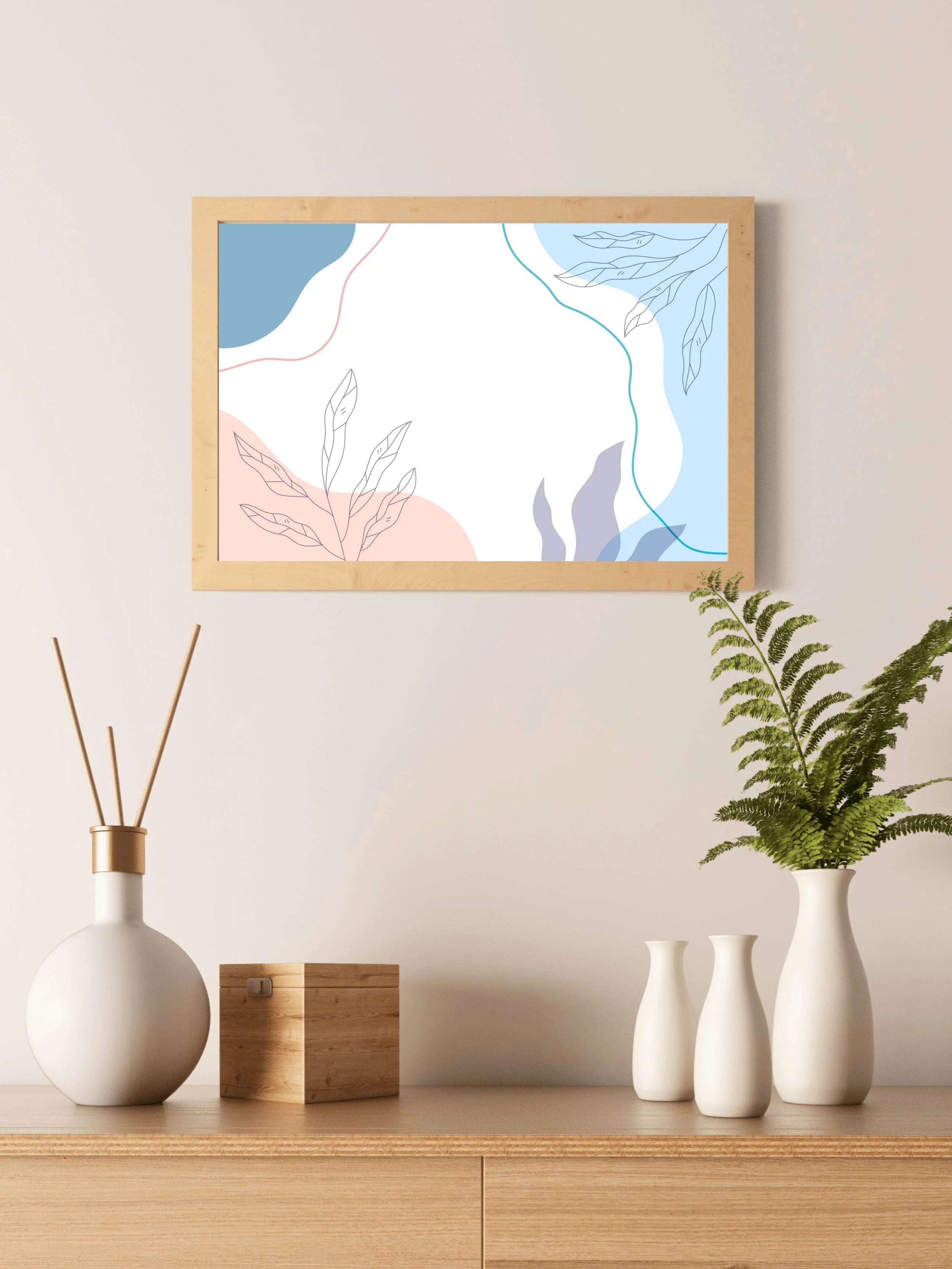 Linear Liatris Flower Wall Art - beink online art store