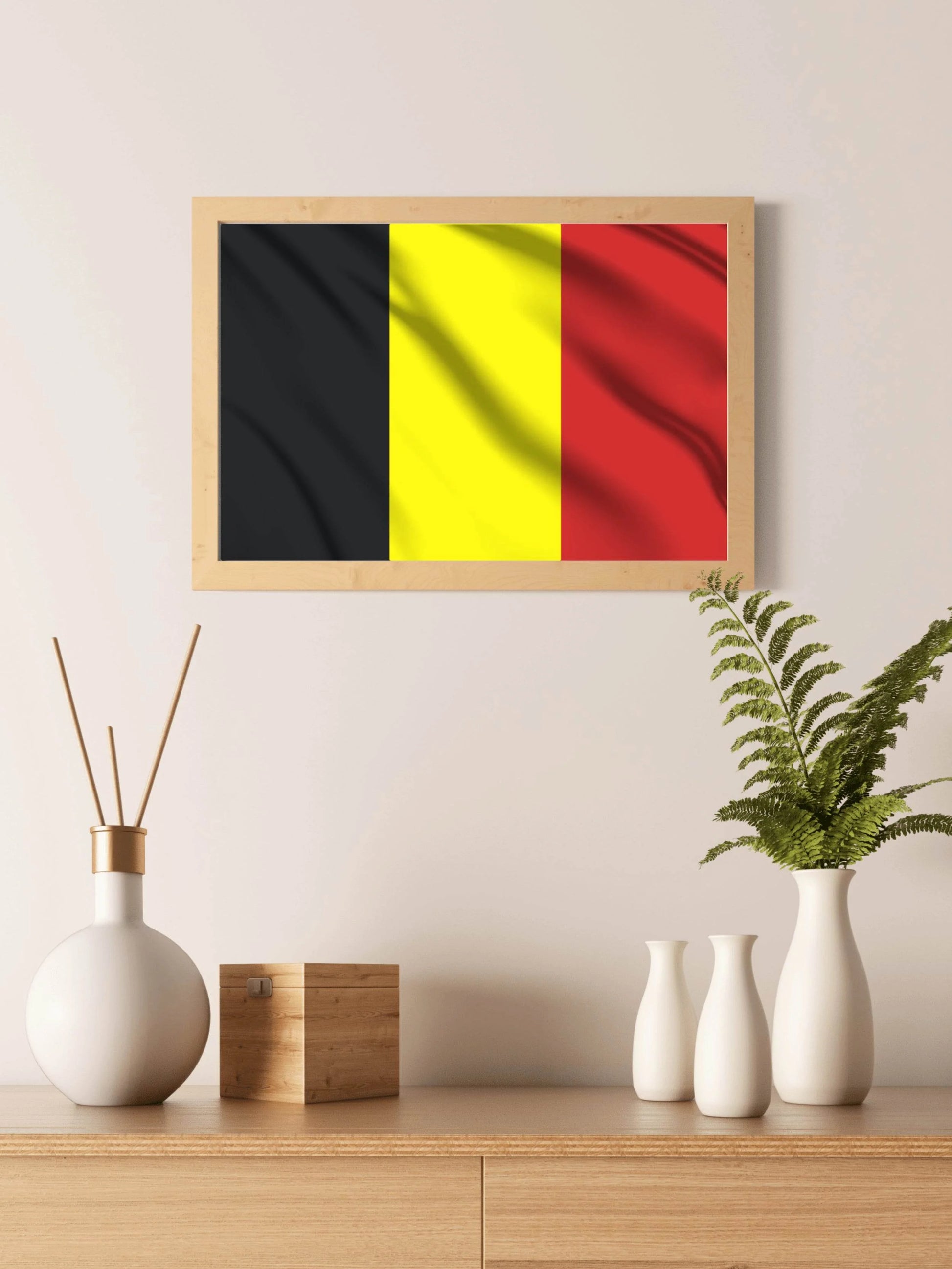 Belgium National Flag Wall Art - beink online art store