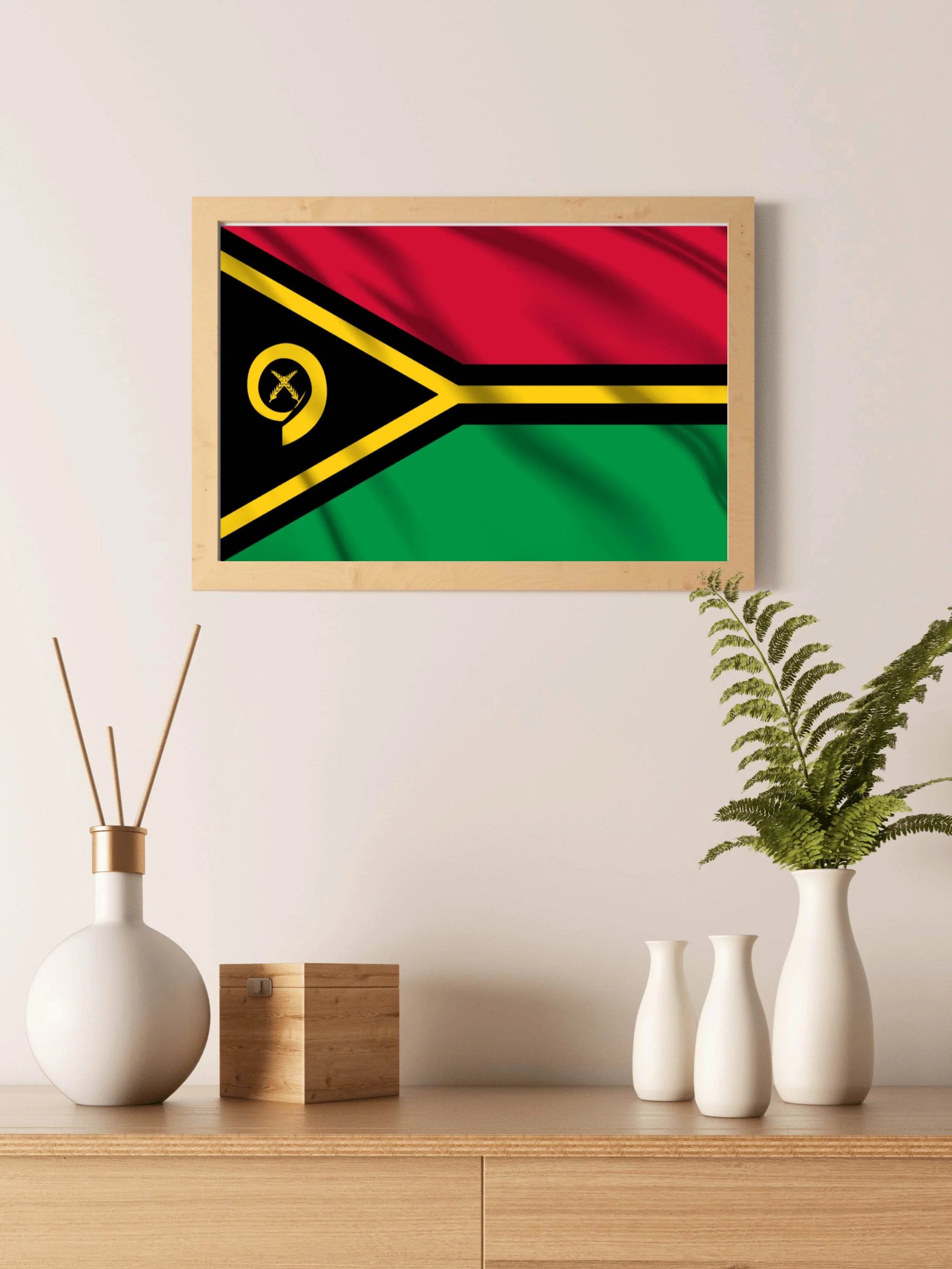 Vanuatu National Flag Wall Art - beink online art store