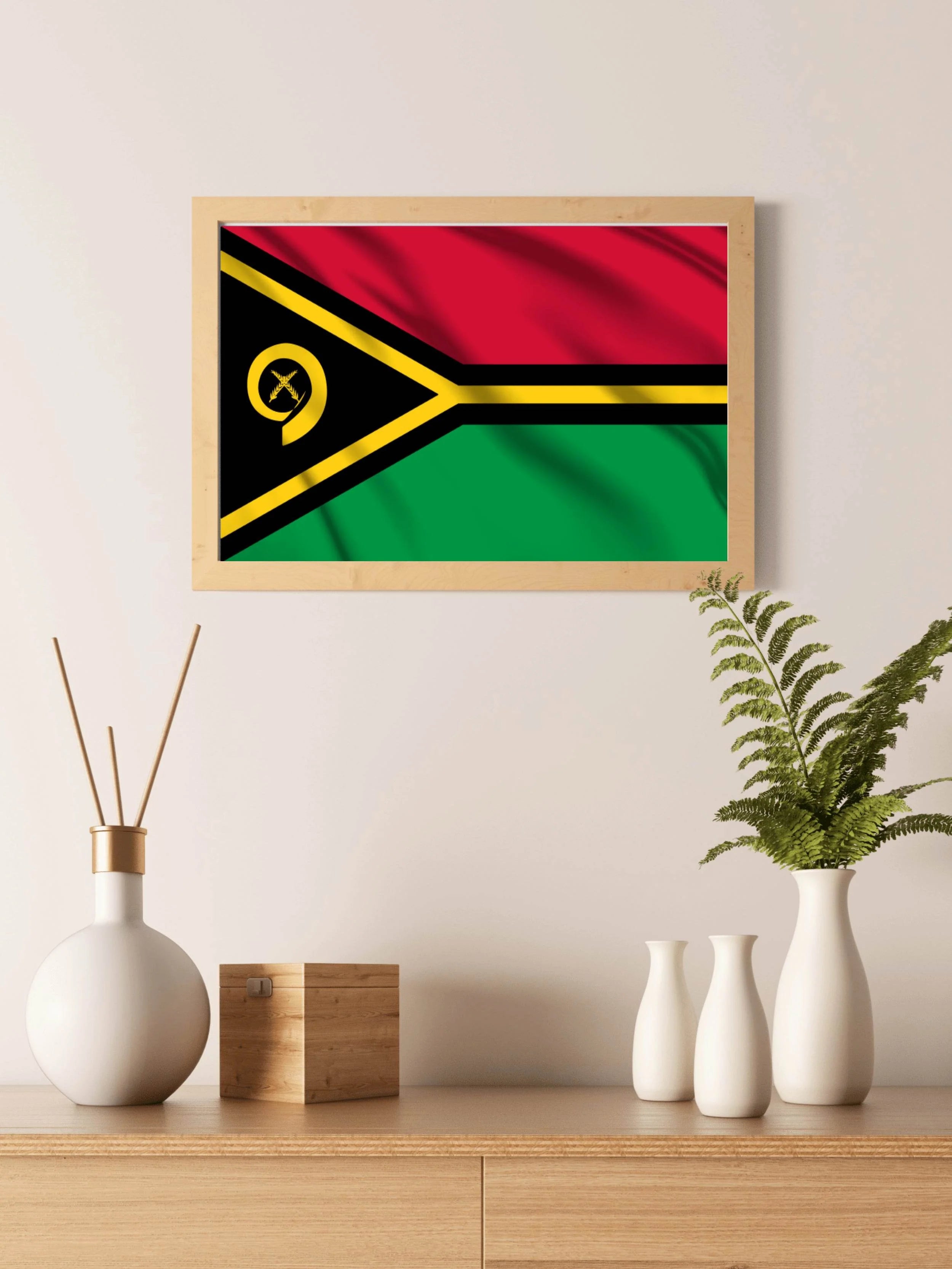 Vanuatu National Flag Wall Art - beink online art store