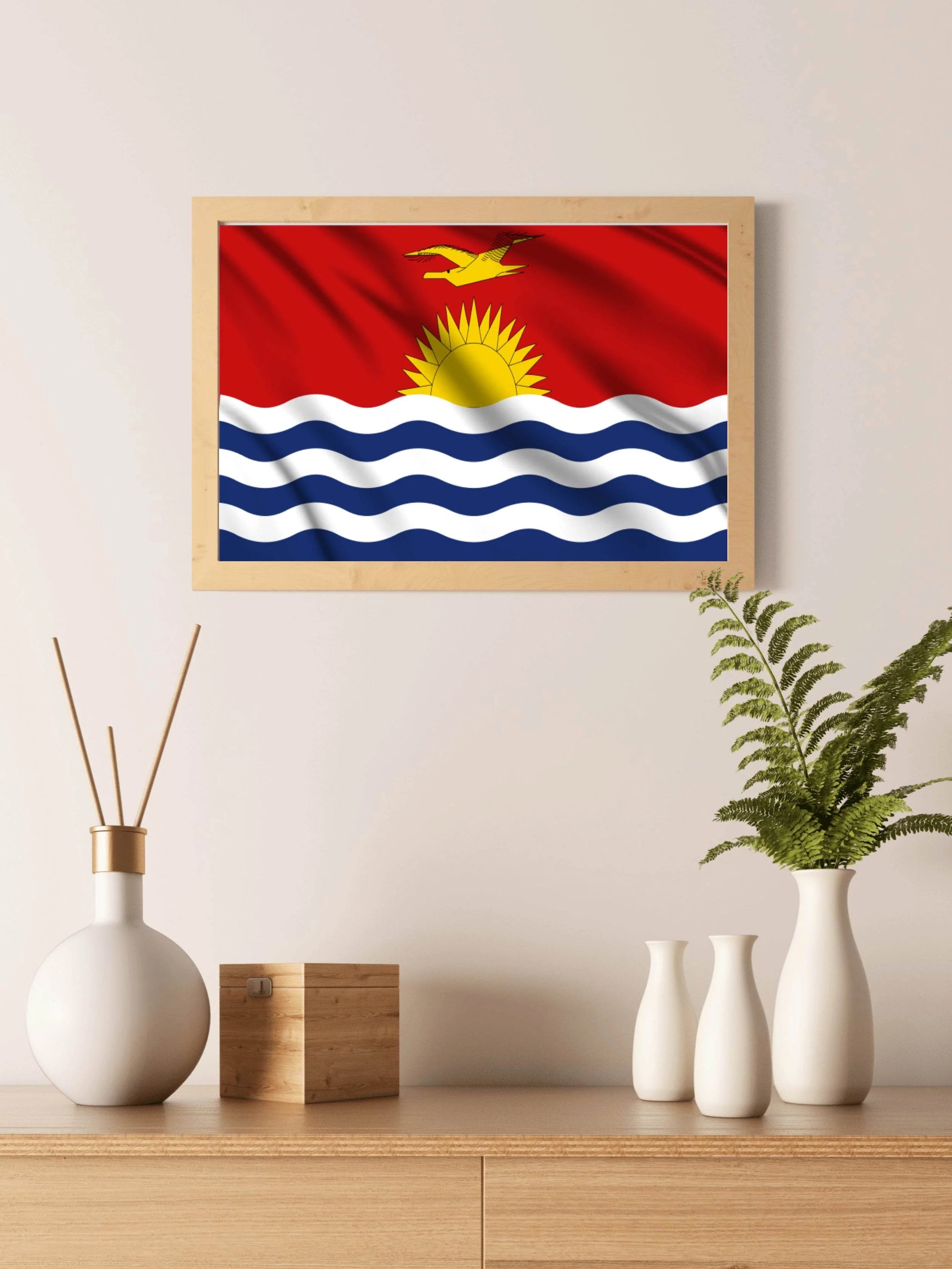 Kiribati National Flag Wall Art - beink online art store