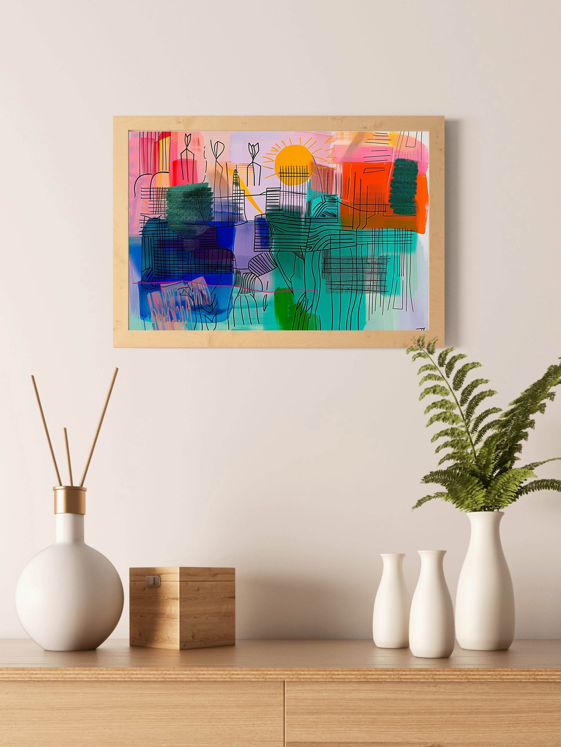 Urban Sunrise Abstract Wall Art - beink online art store