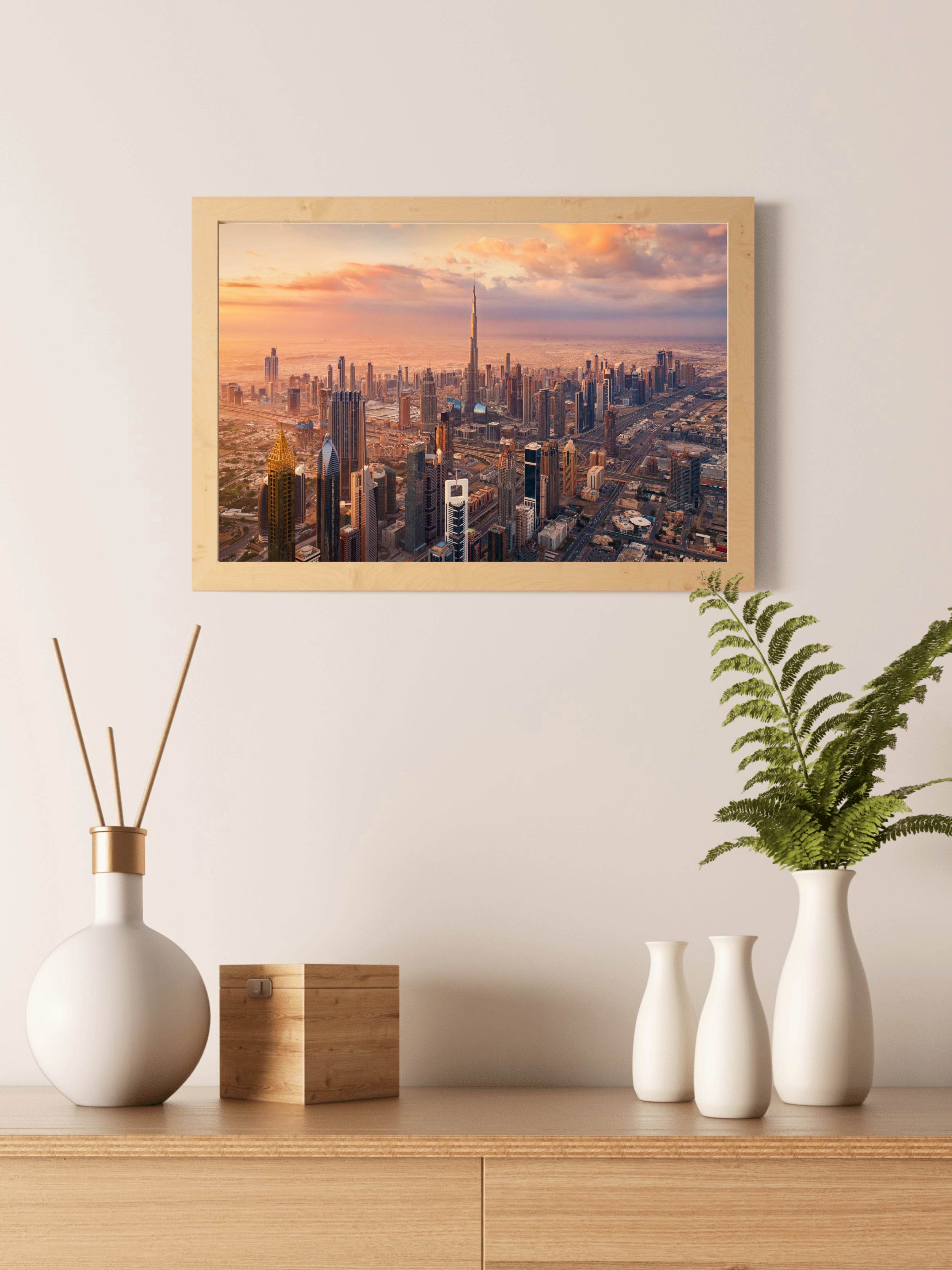 Glowing City Wall Art - beink online art store