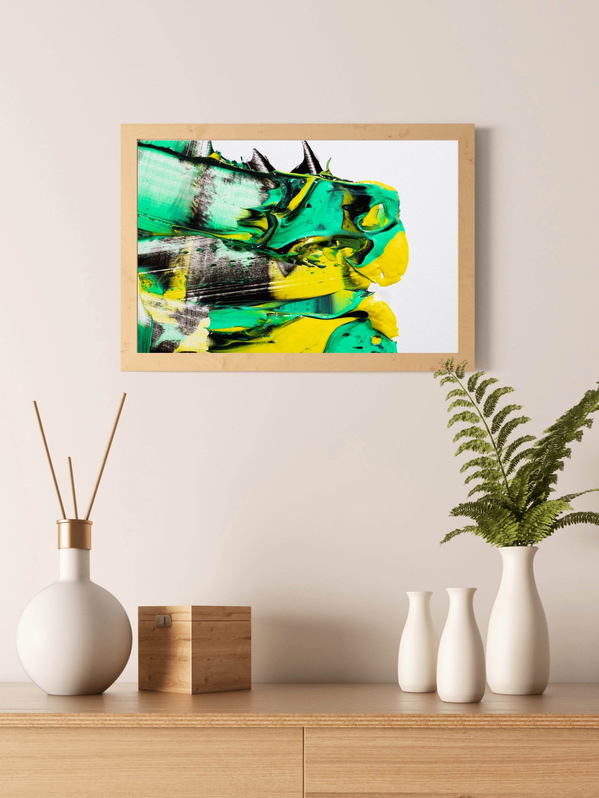 Water Color Horse Brush Strokes Abstract Wall Art - beink online art store