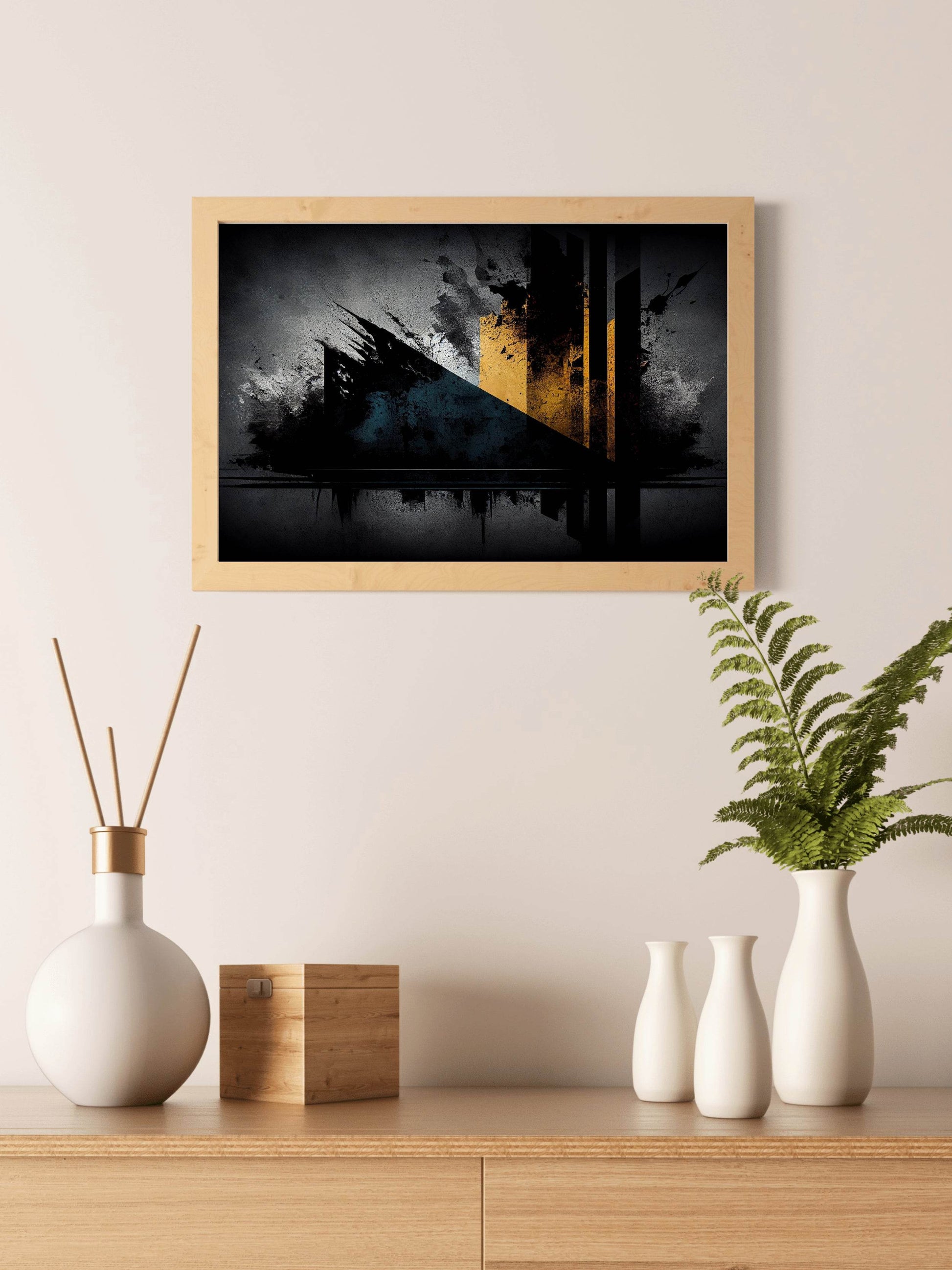 Grunge Dirty Old Stained Abstract Wall Art - beink online art store