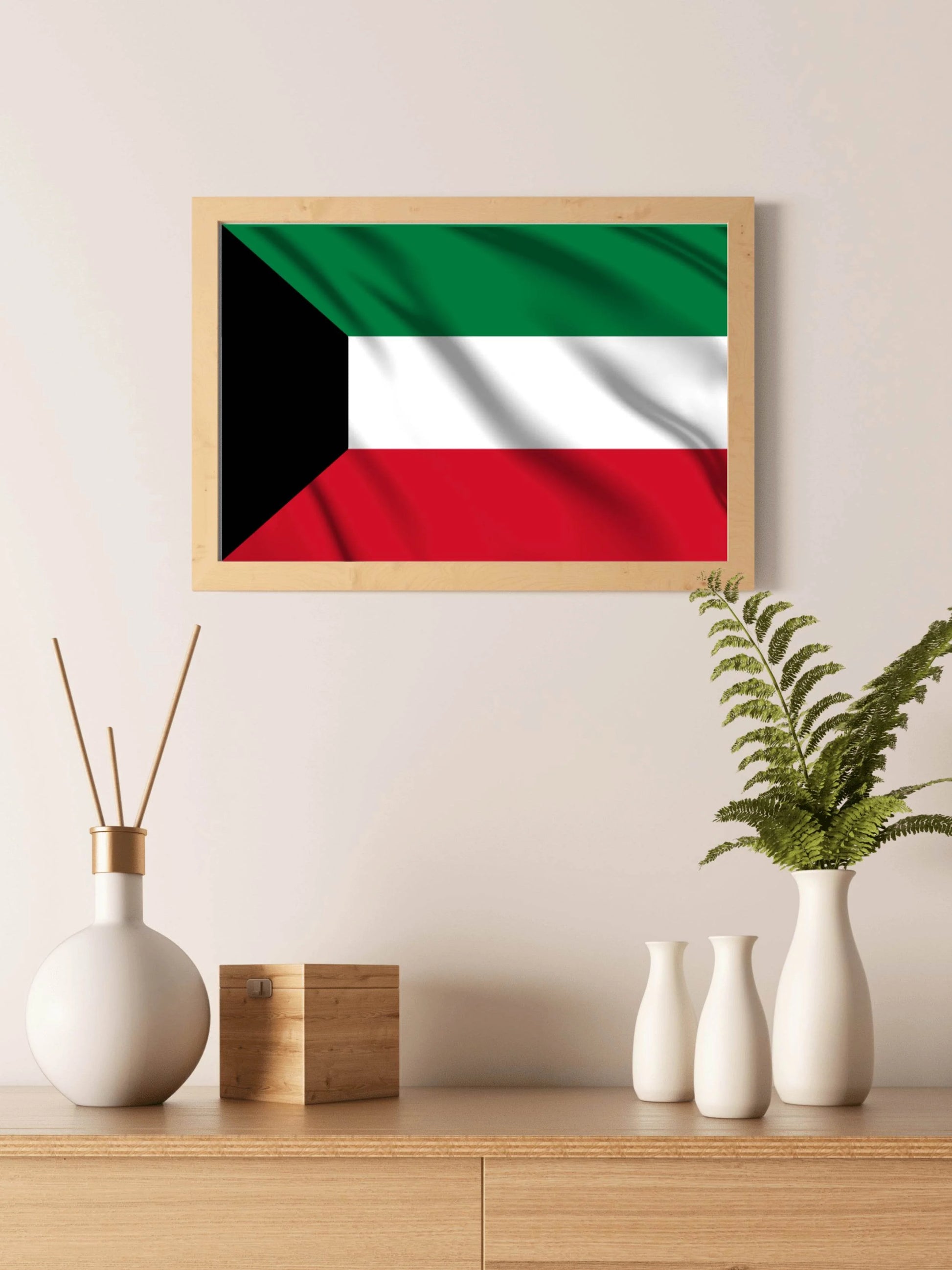 Kuwait National Flag Wall Art - beink online art store