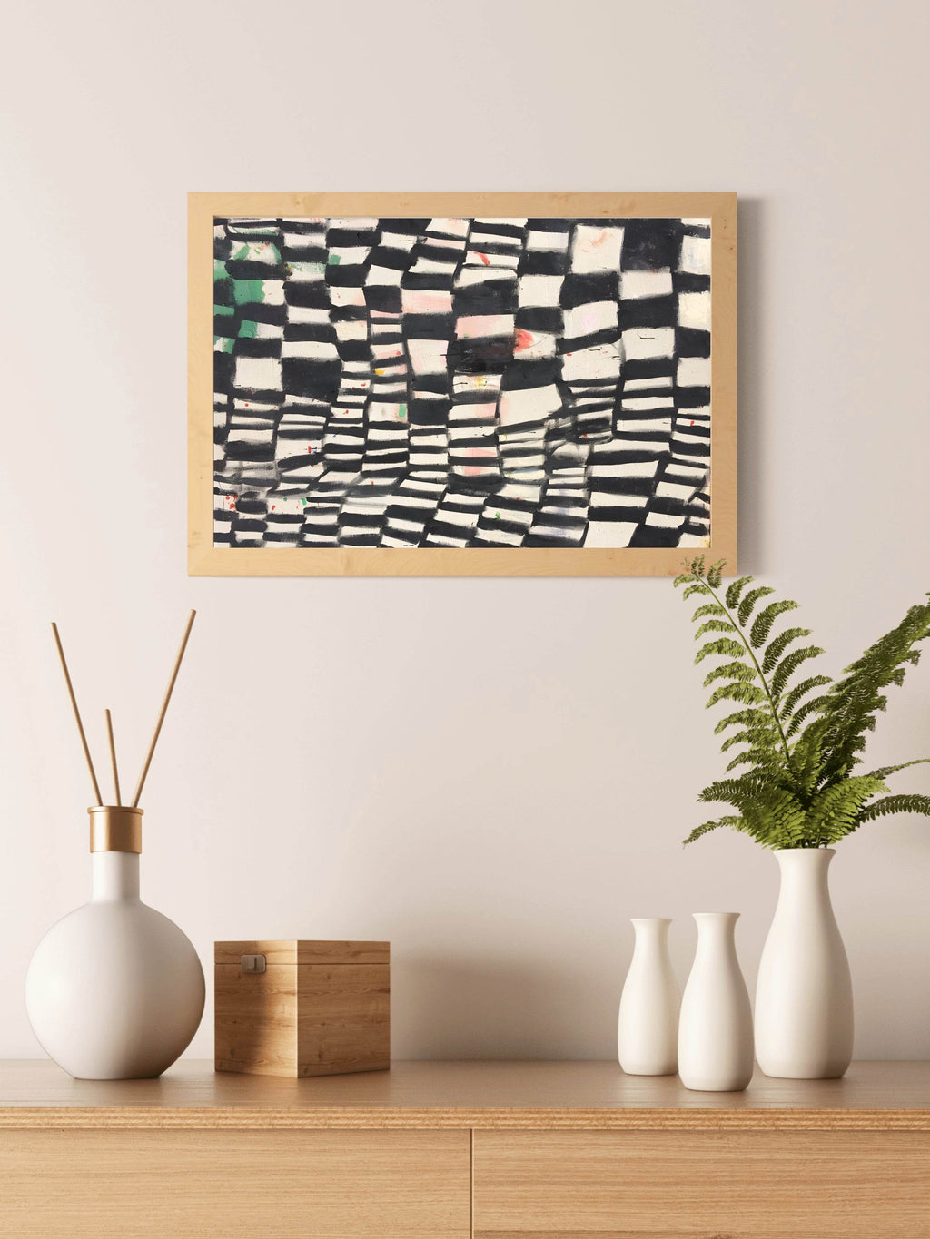 Black and White Geometric Abstraction Wall Art - beink online art store
