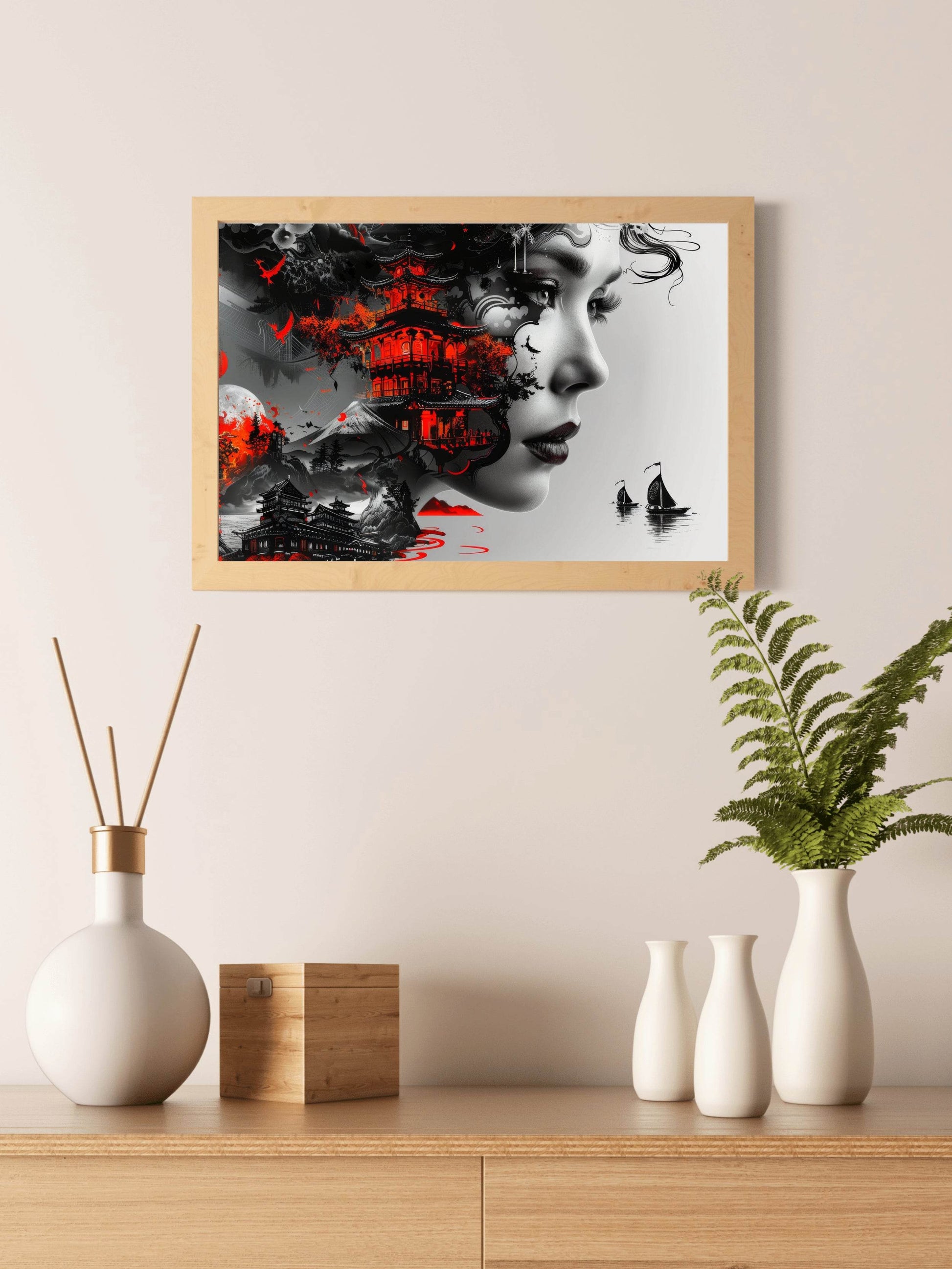 Painting of House With Boats and Beauty Digital Art - beink online art store