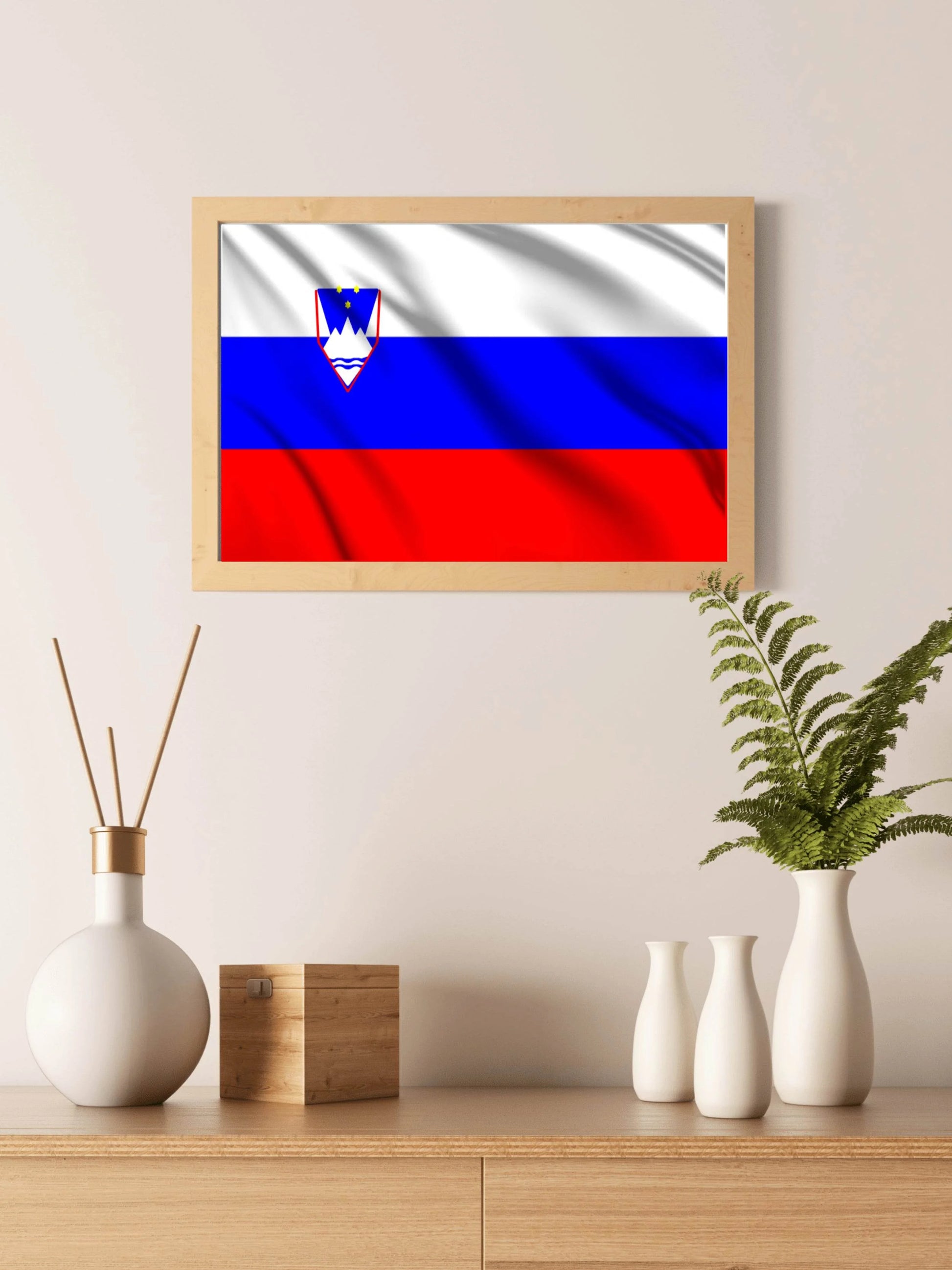 Slovenia National Flag Wall Art - beink online art store