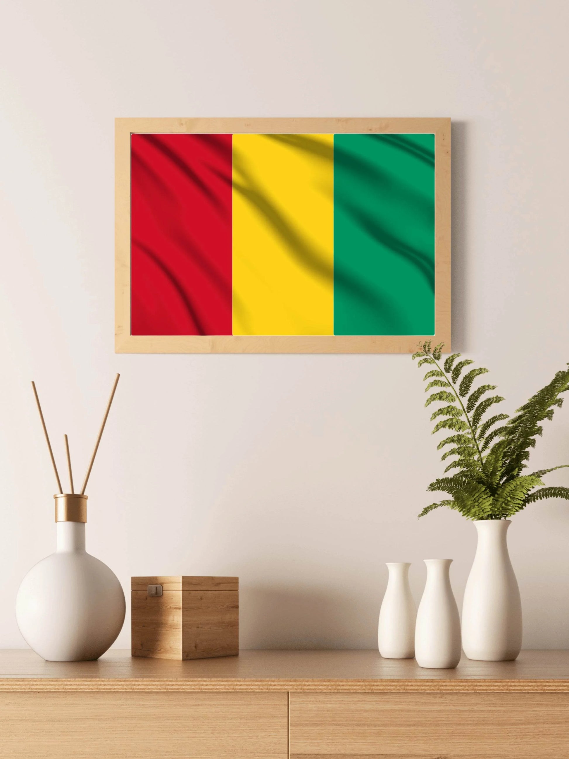 Guinea National Flag Wall Art - beink online art store
