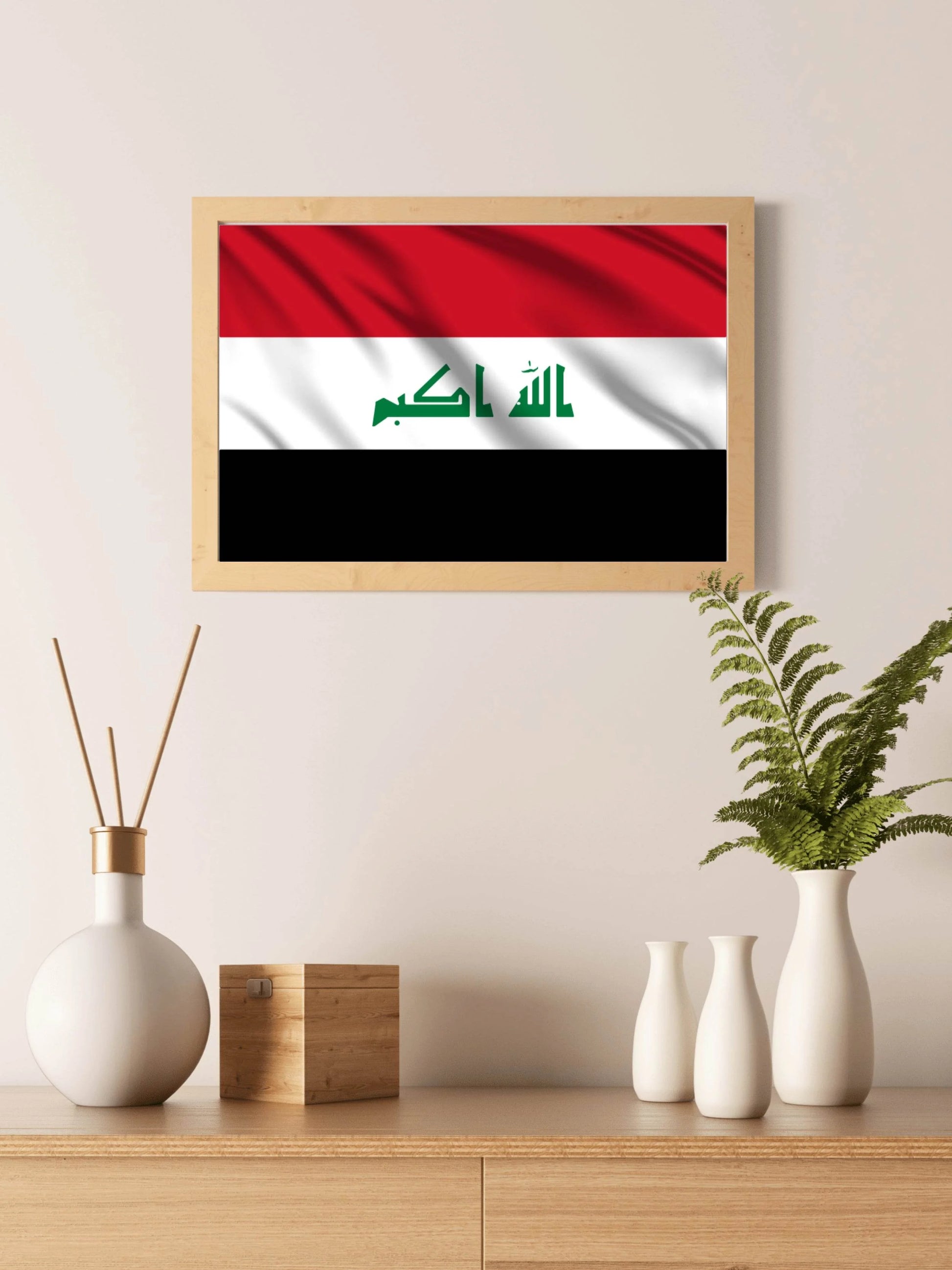 Iraq National Flag Wall Art - beink online art store