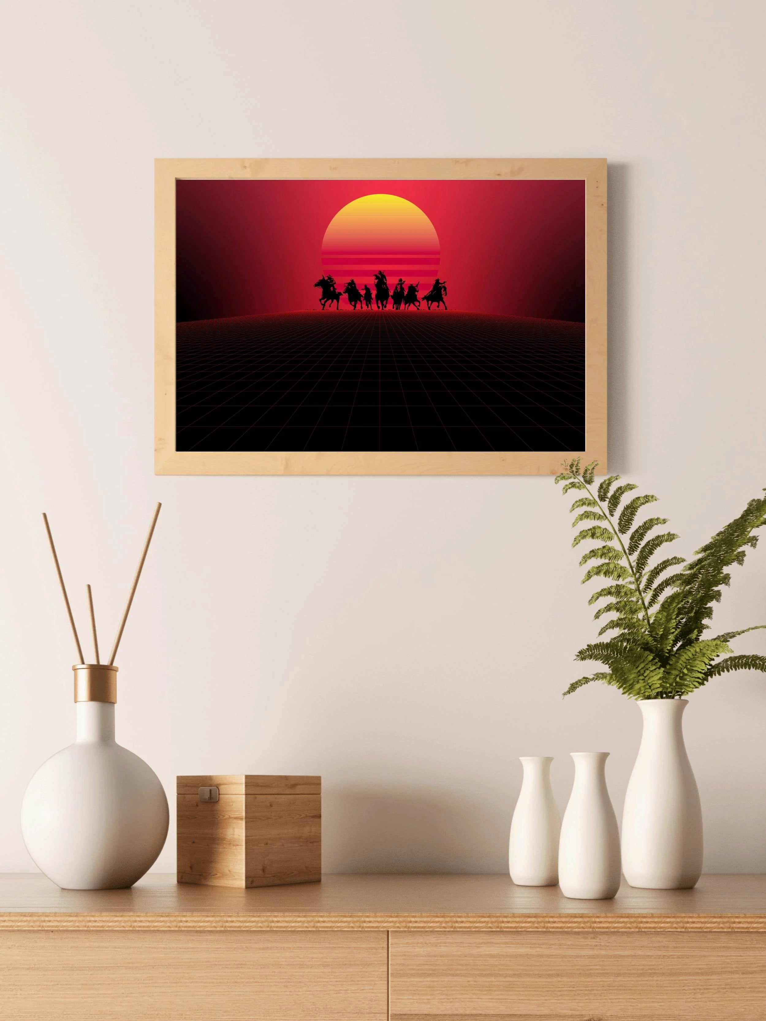 RED DEAD REDEMTION SUNSET Gaming Wall Art - beink online art store