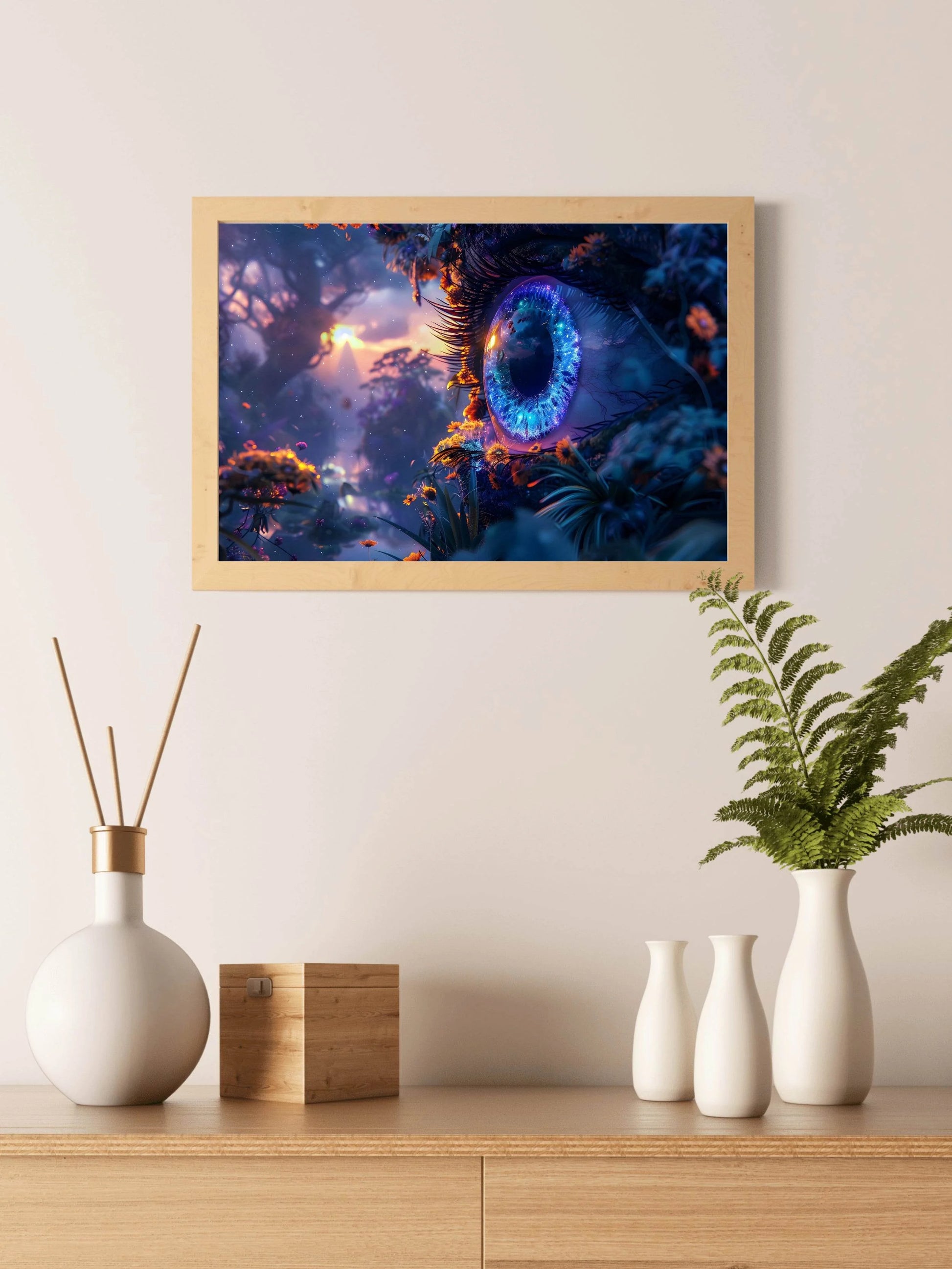 Fantasy Purple Eye 3D Digital Art - beink online art store
