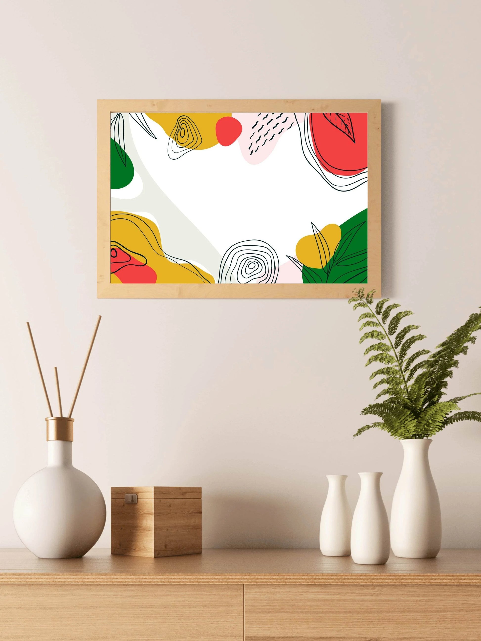 Background of Colored Shapes Wall Art - beink online art store
