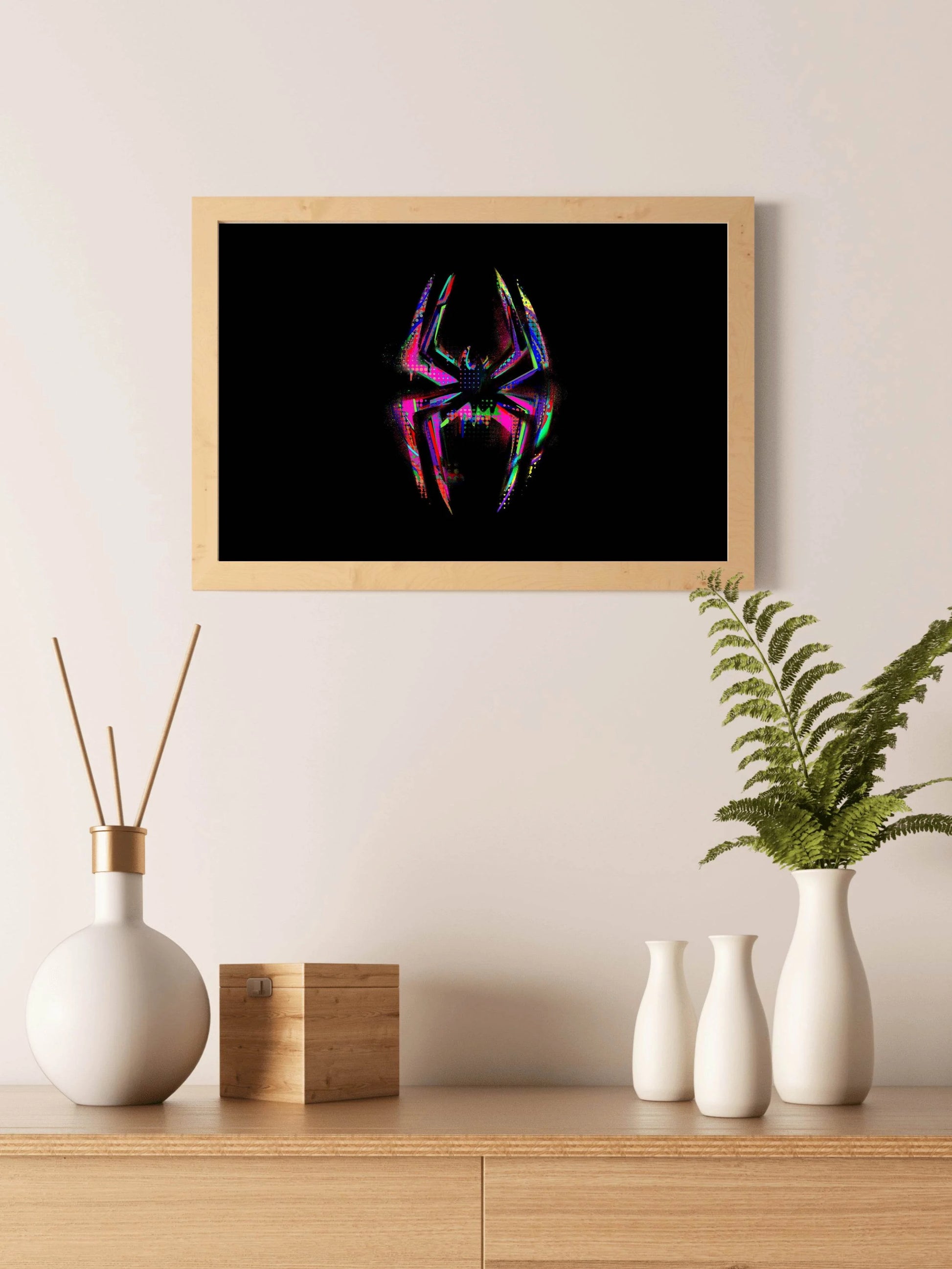 Spider-Man Glitch Logo Wall Art - beink online art store