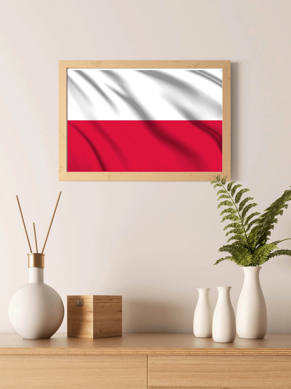 Poland National Flag Wall Art - beink online art store