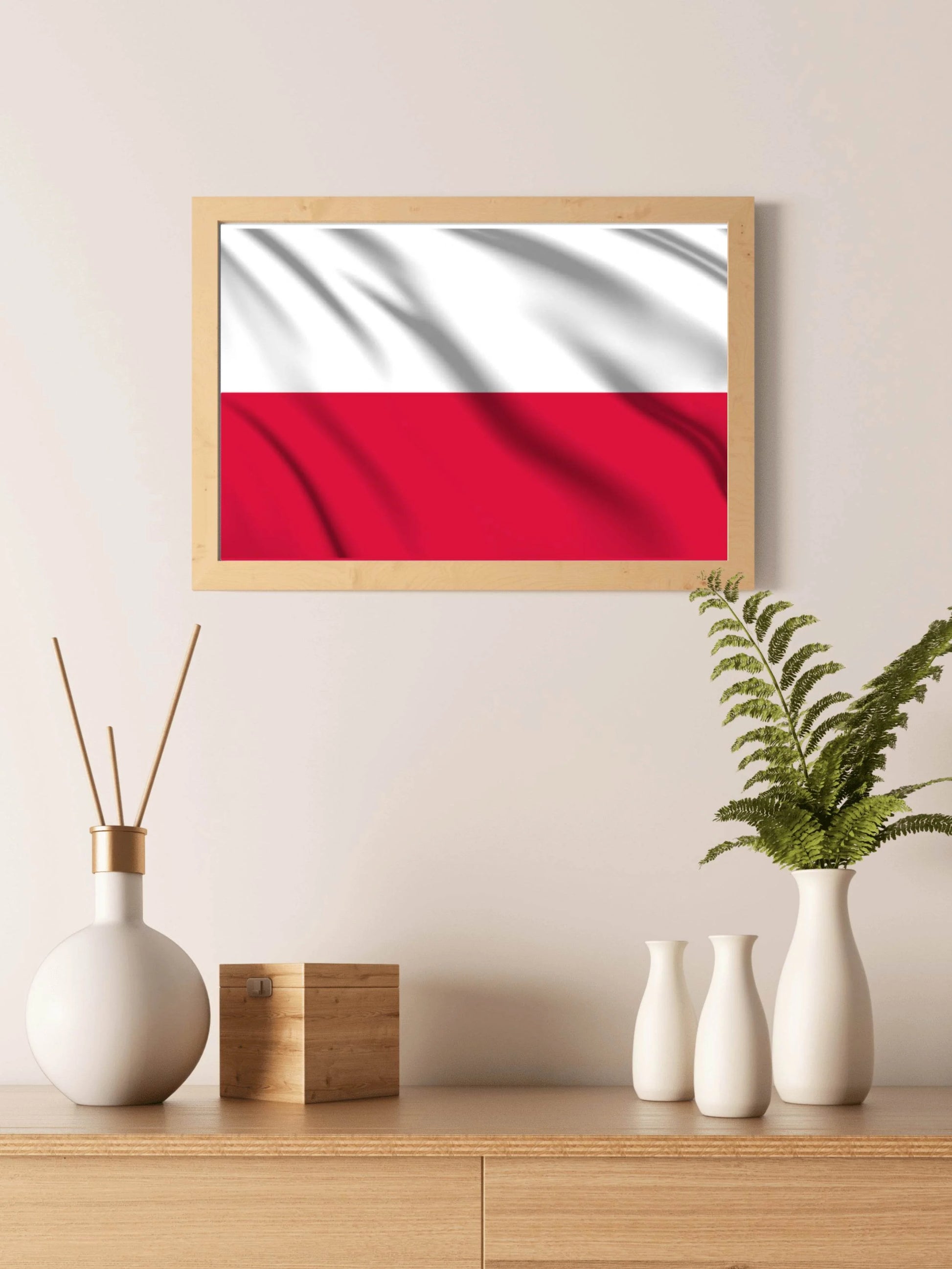 Poland National Flag Wall Art - beink online art store
