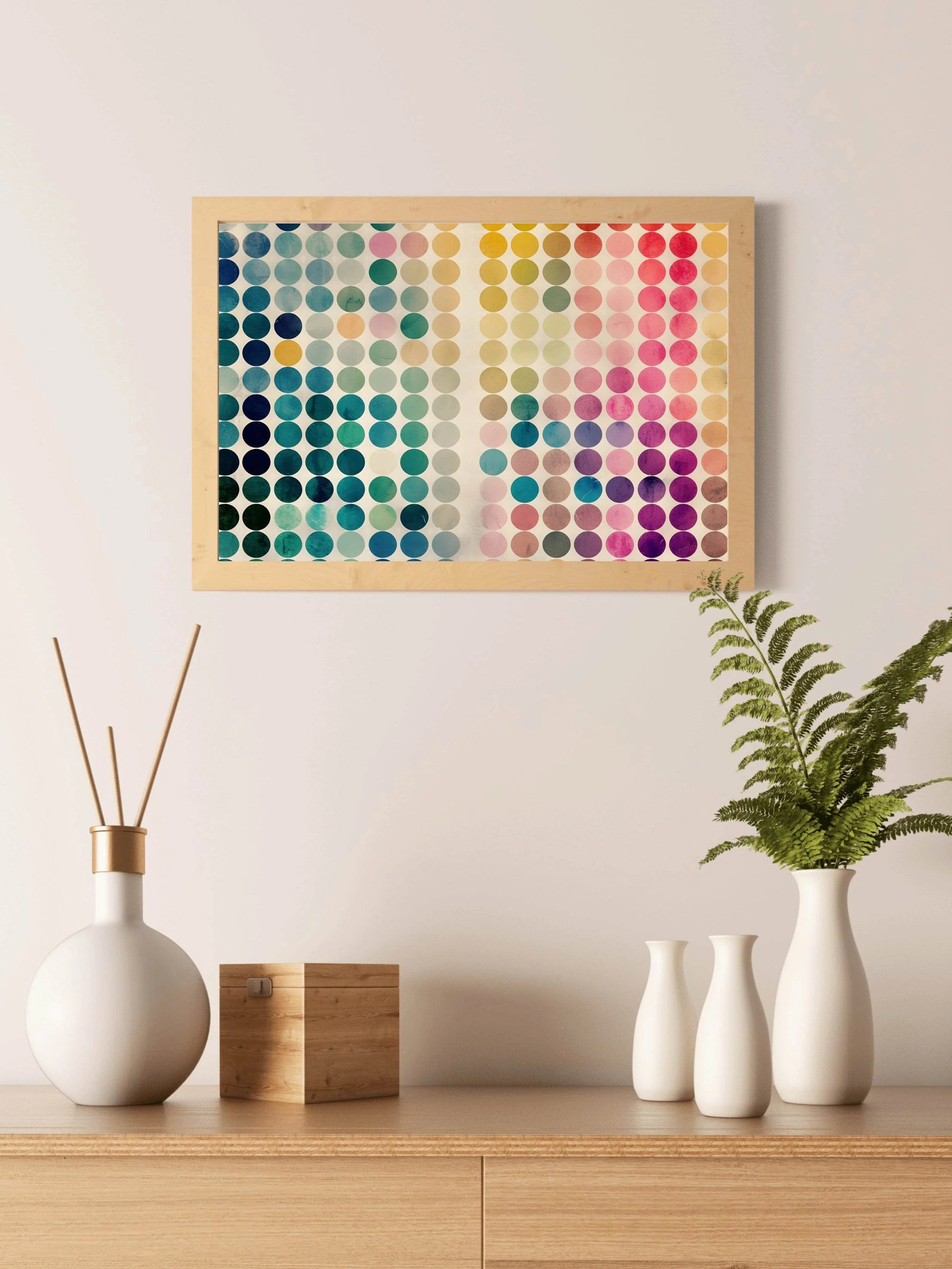 Abstract Painting of Circles With Different Colors - beink online art store