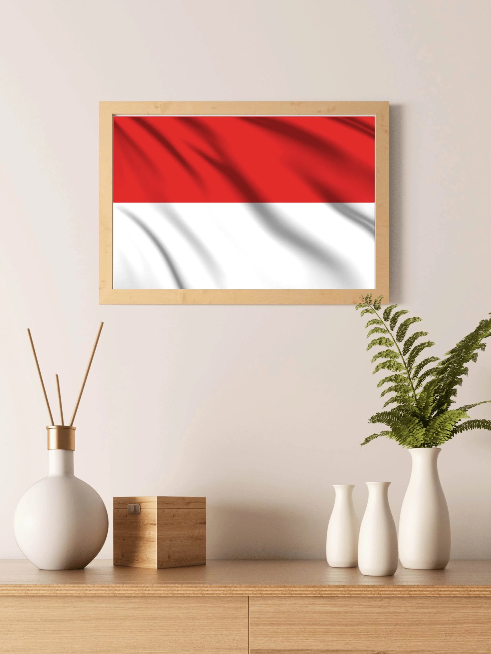 Indonesia National Flag Wall Art - beink online art store