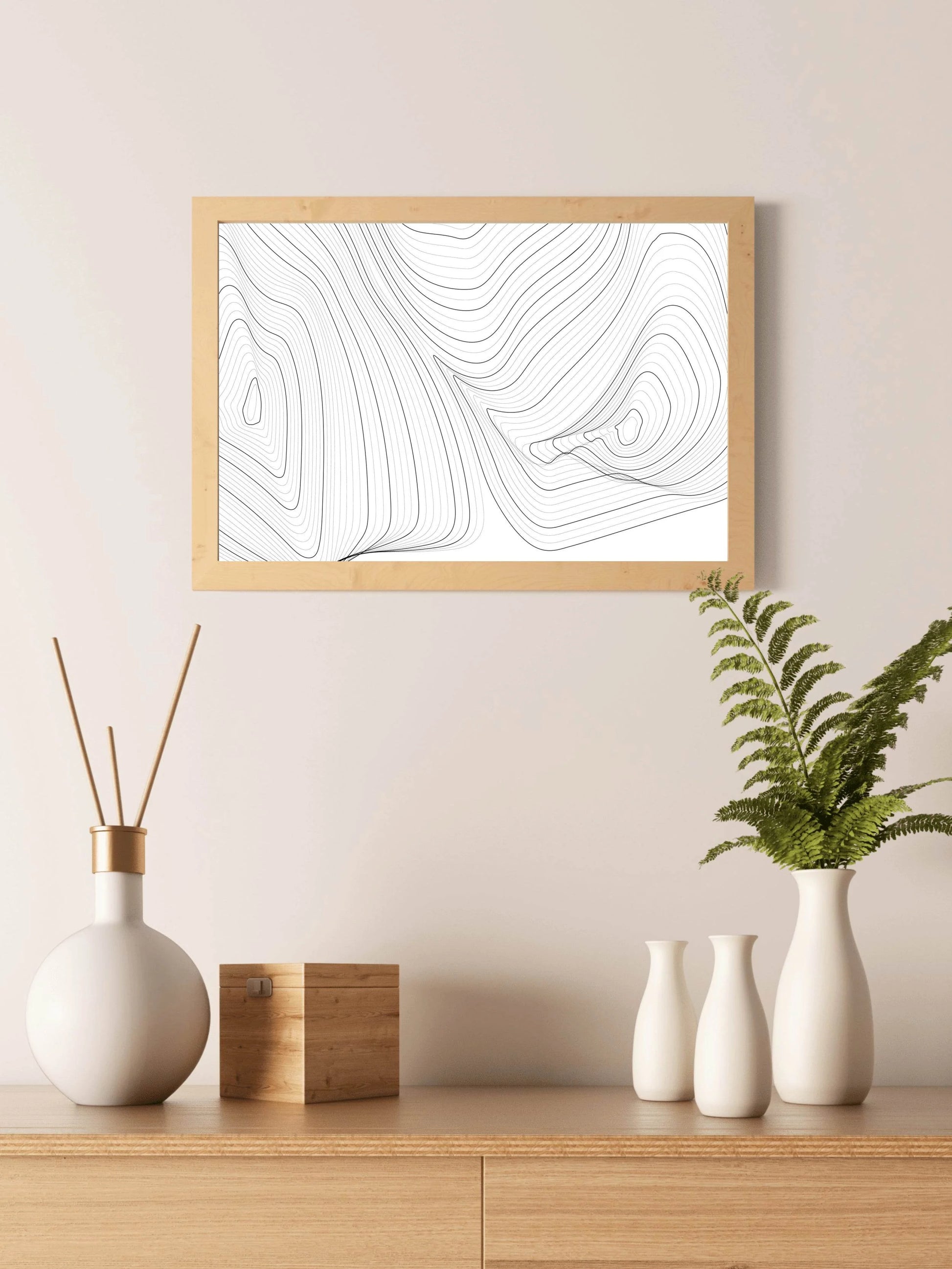 Curved Lines Wall Art - beink online art store
