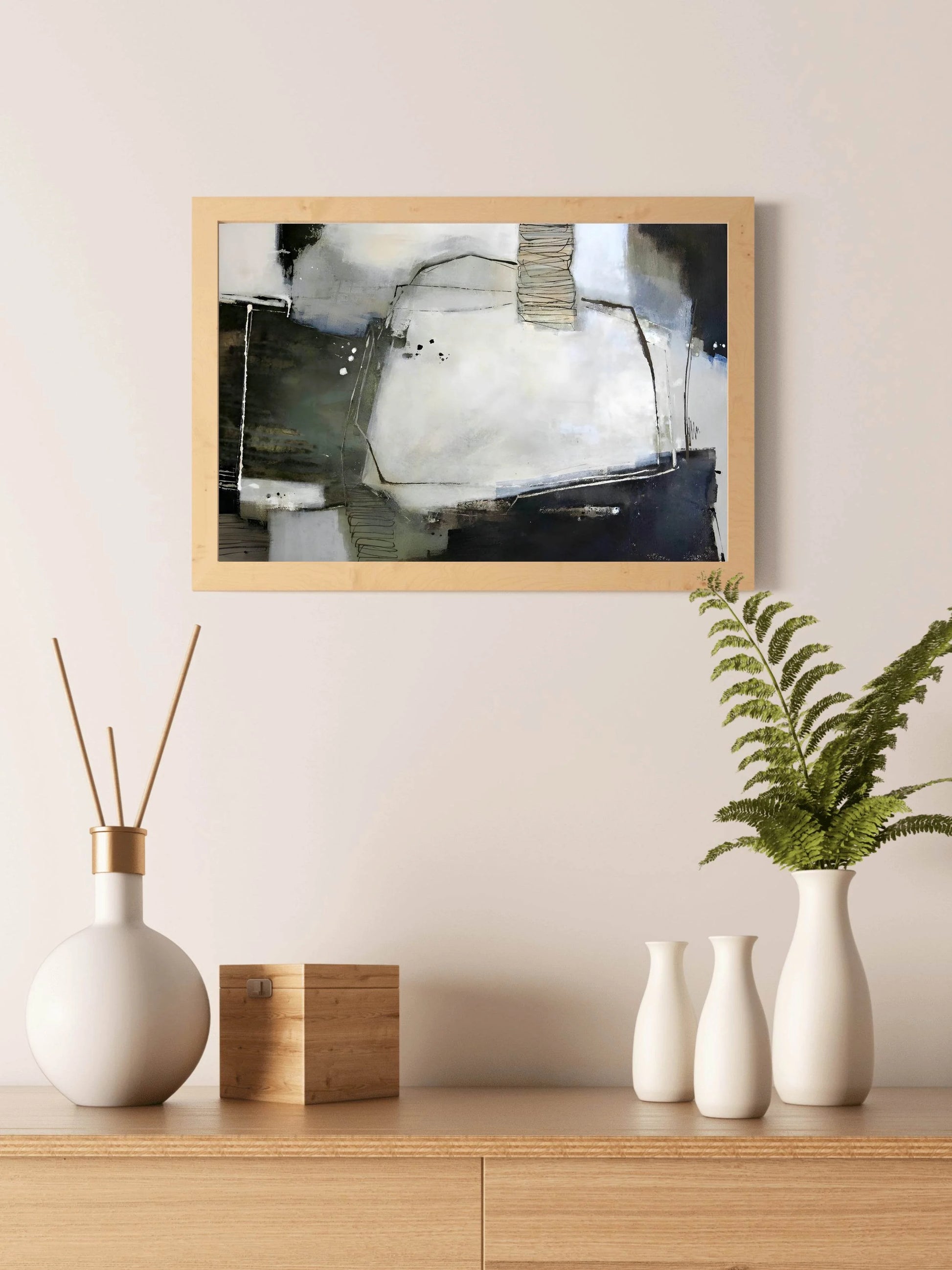 Watercolor Industrial Ruins Modern Wall Art - beink online art store