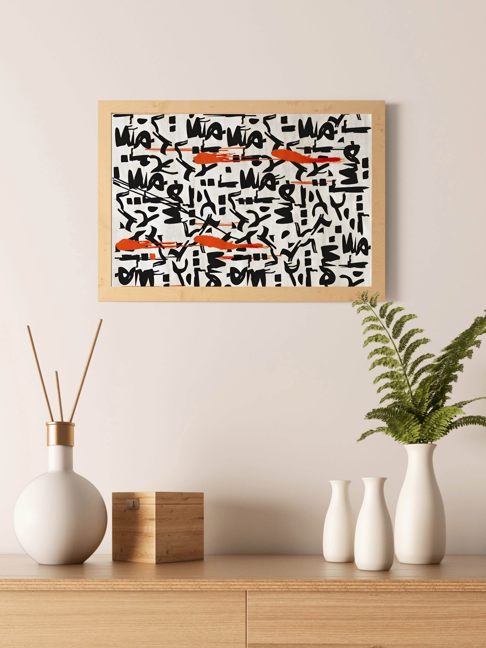 Handwritten Chinese Calligraphy Modern Wall Art - beink online art store