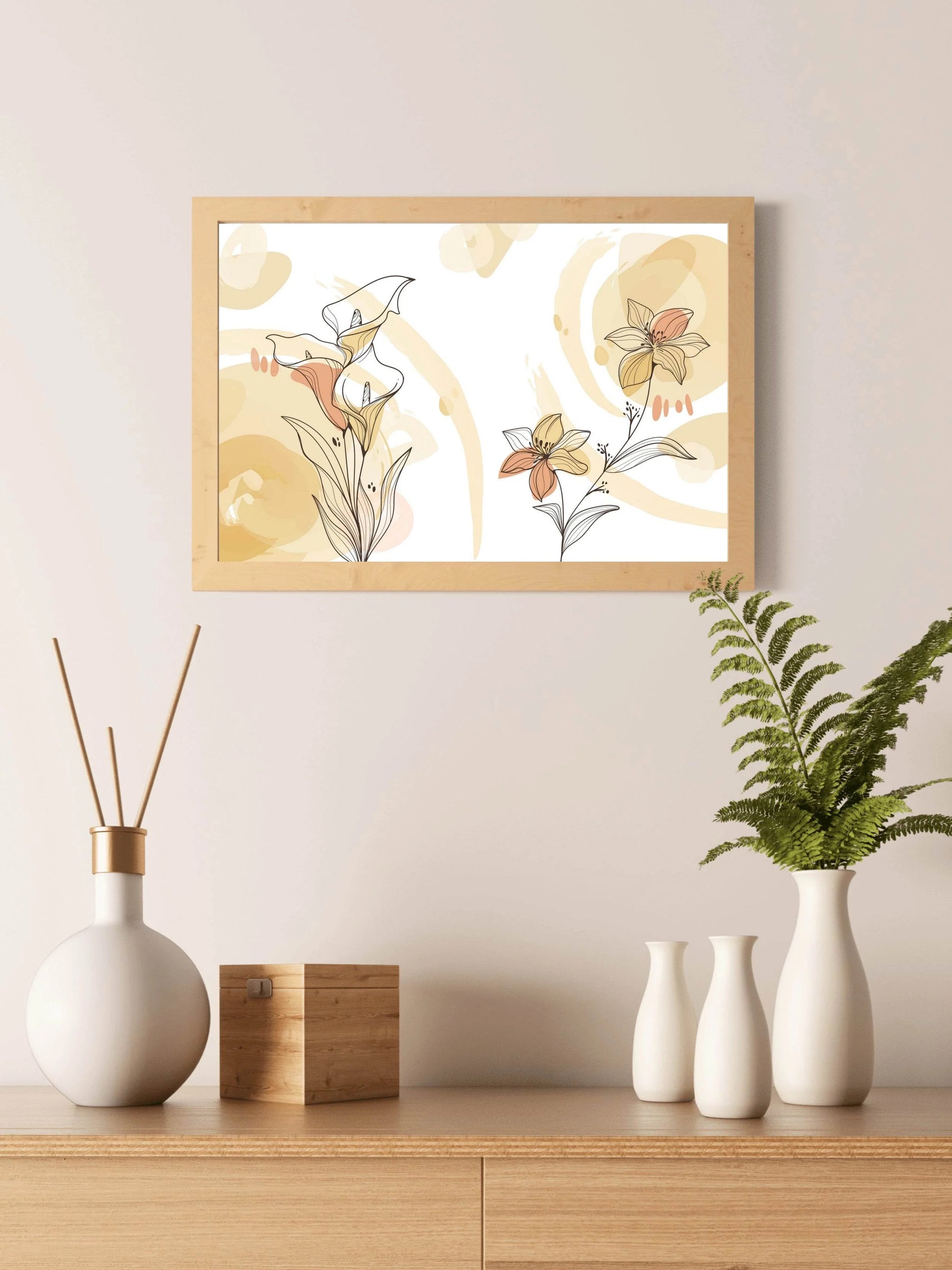 Flower Calla Lily Line Art - beink online art store