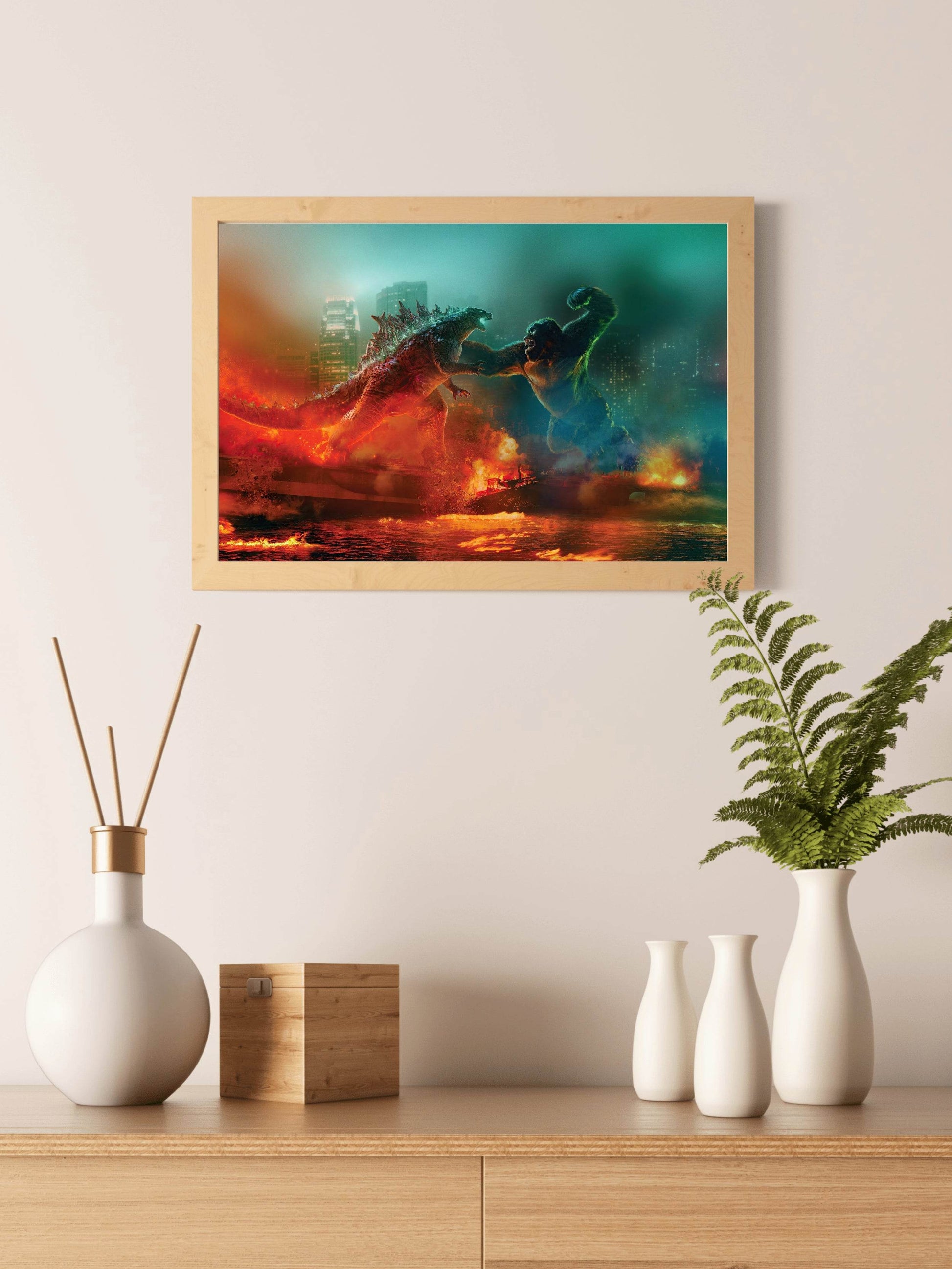 Clash of Titans Godzilla vs King Kong Wall Art - beink online art store