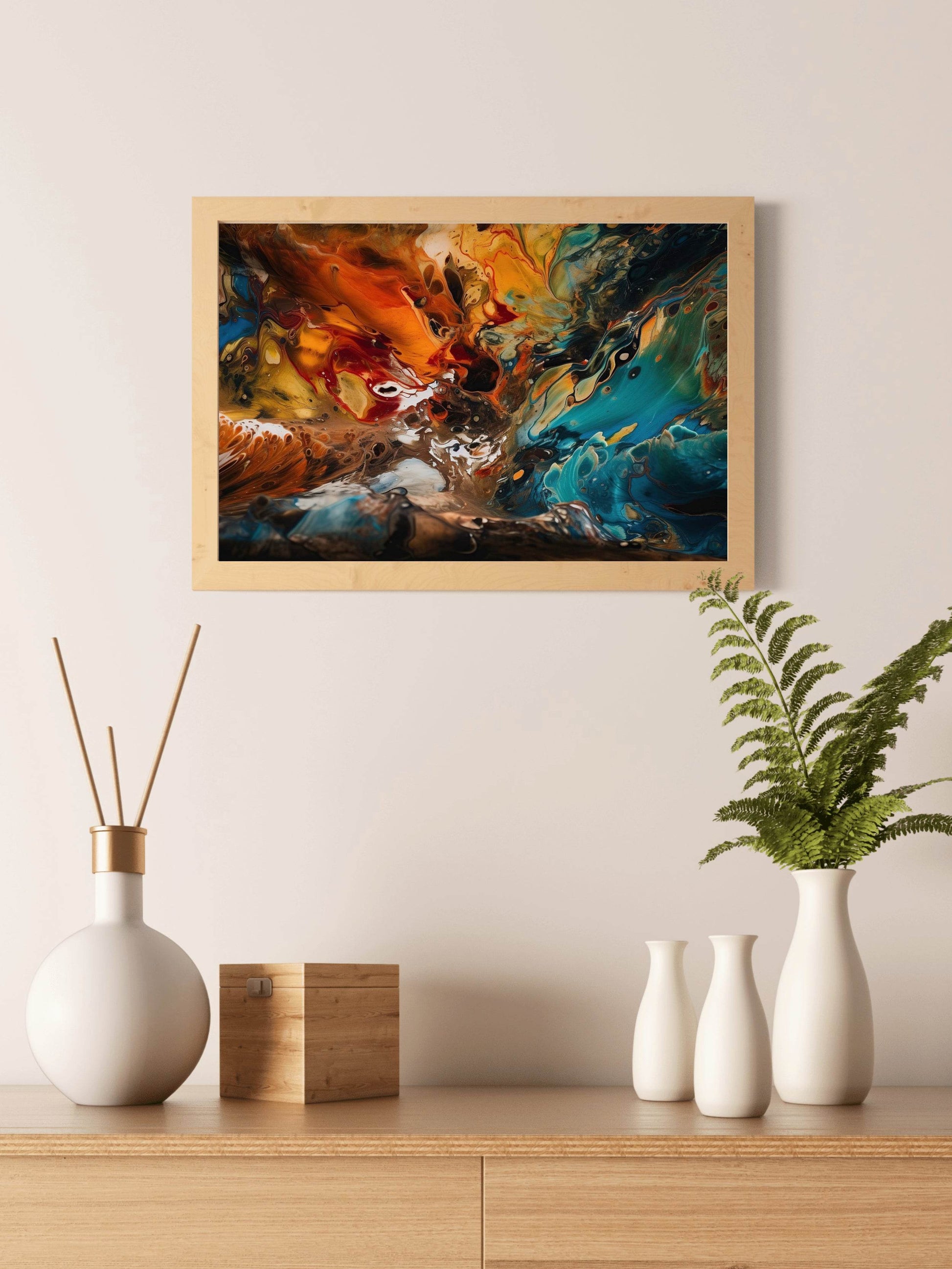 Creative Oil Paint Brush Stroke Wall Art - beink online art store