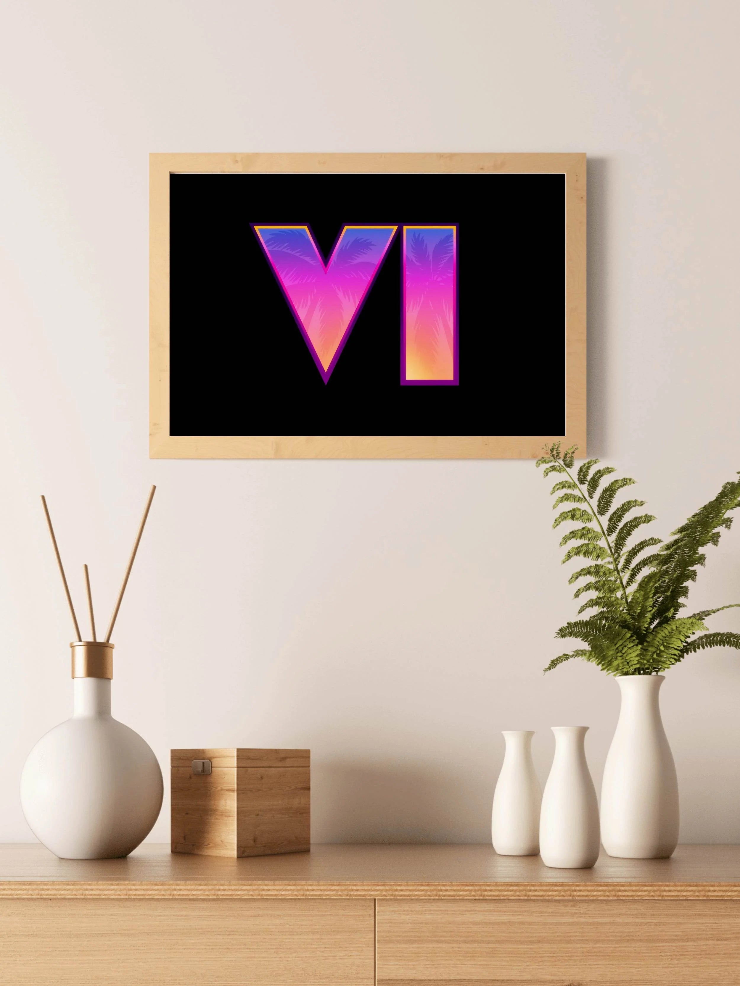 GTA 6 LOGO Gaming Wall Art - beink online art store