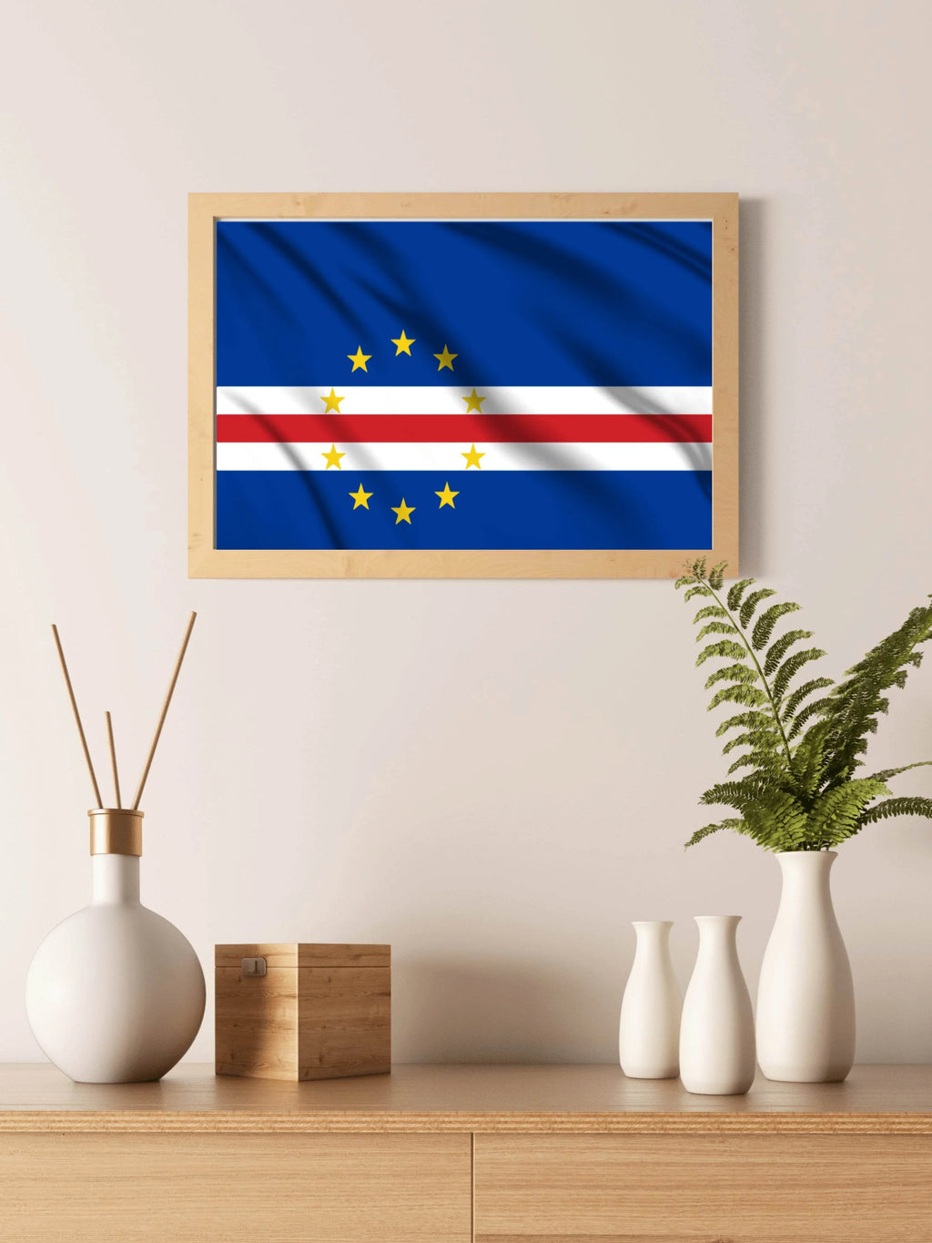 Cape Verde National Flag Wall Art - beink online art store
