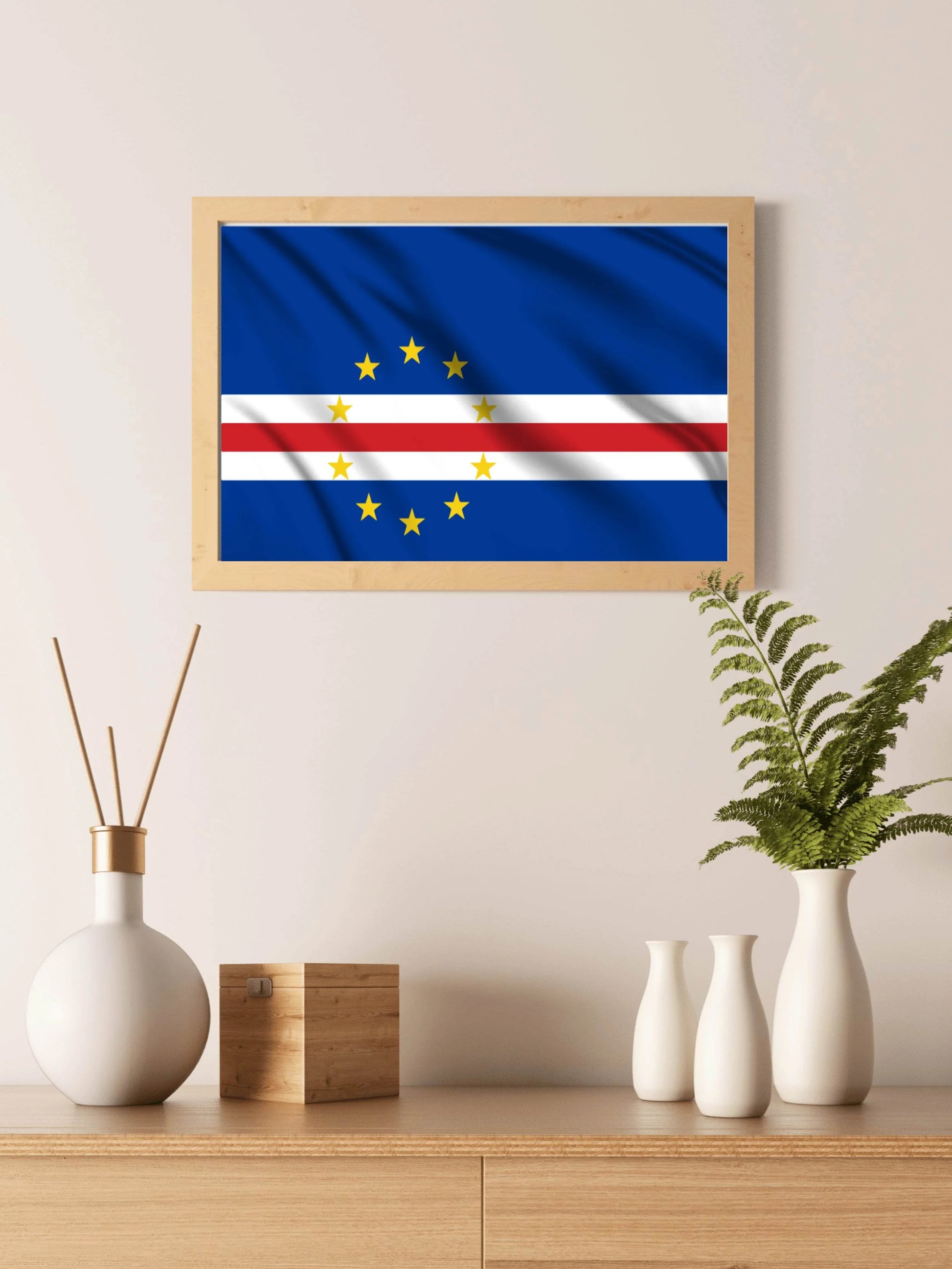 Cape Verde National Flag Wall Art - beink online art store