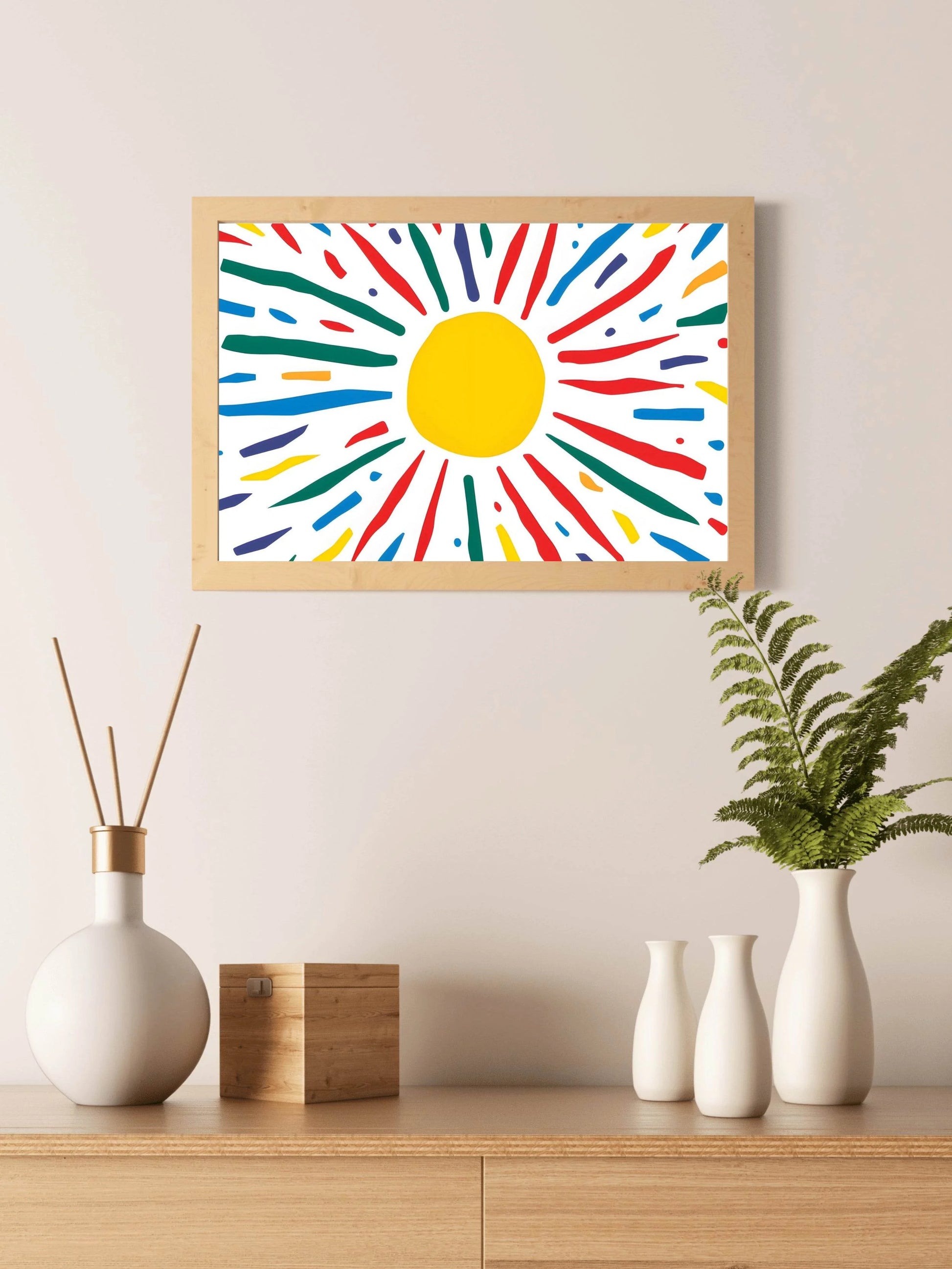 Colorful Sunrise Abstract Painting - beink online art store