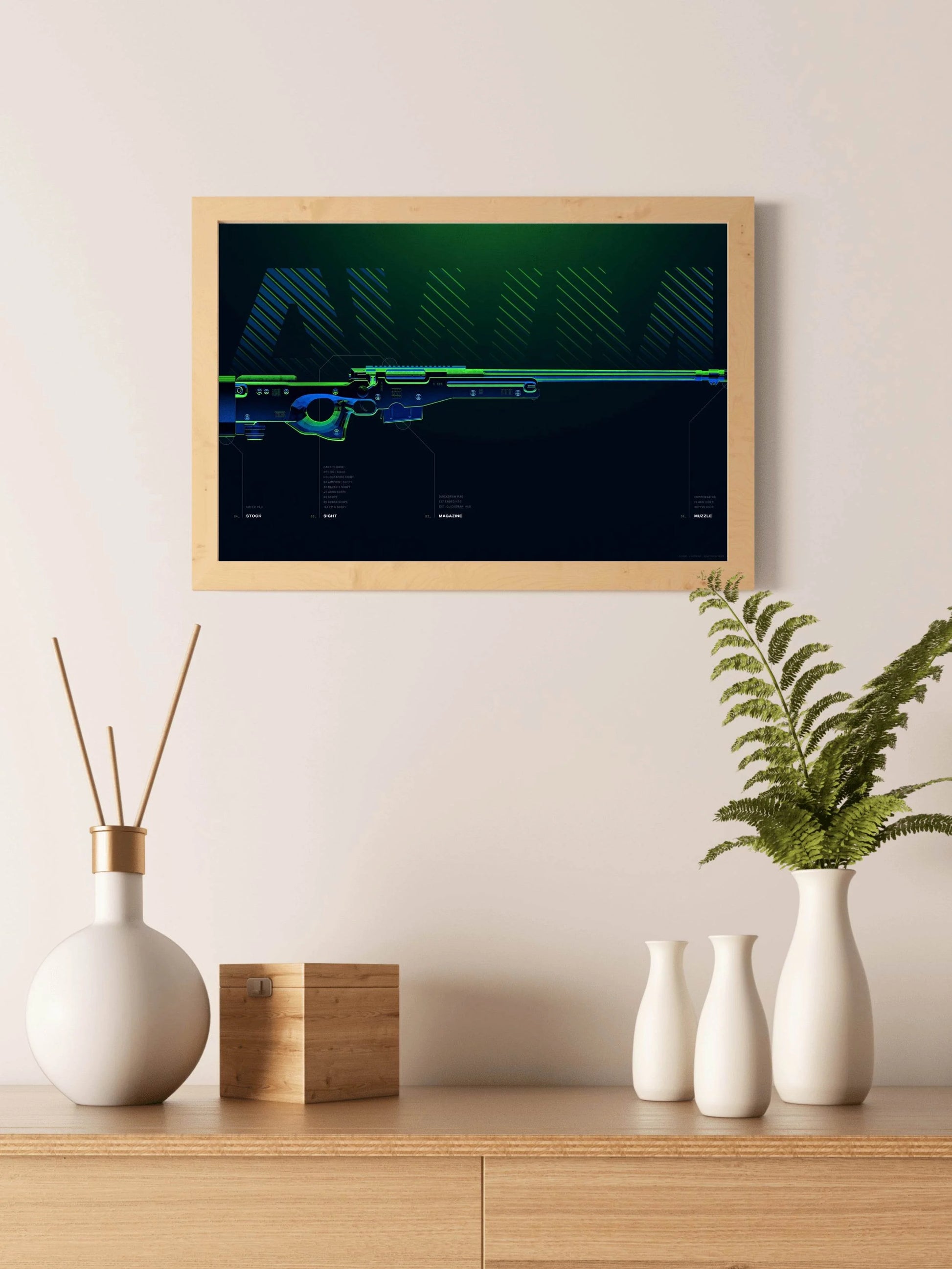 PUBG Custom Weapon Gaming Wall Art - beink online art store